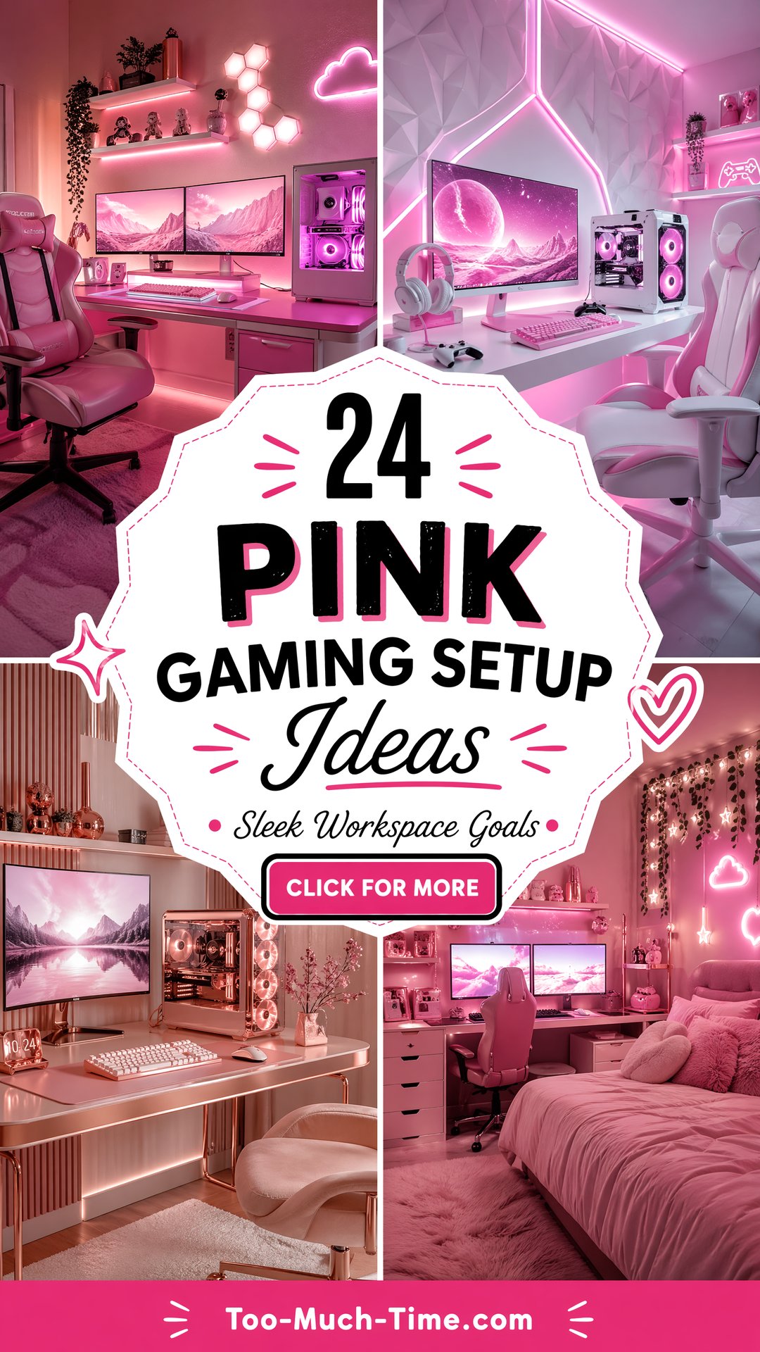 24 Pink Gaming Setup Ideas for a Sleek Workspace Setup - 24 Pink Gaming Setup Ideas for a Sleek Workspace Setup