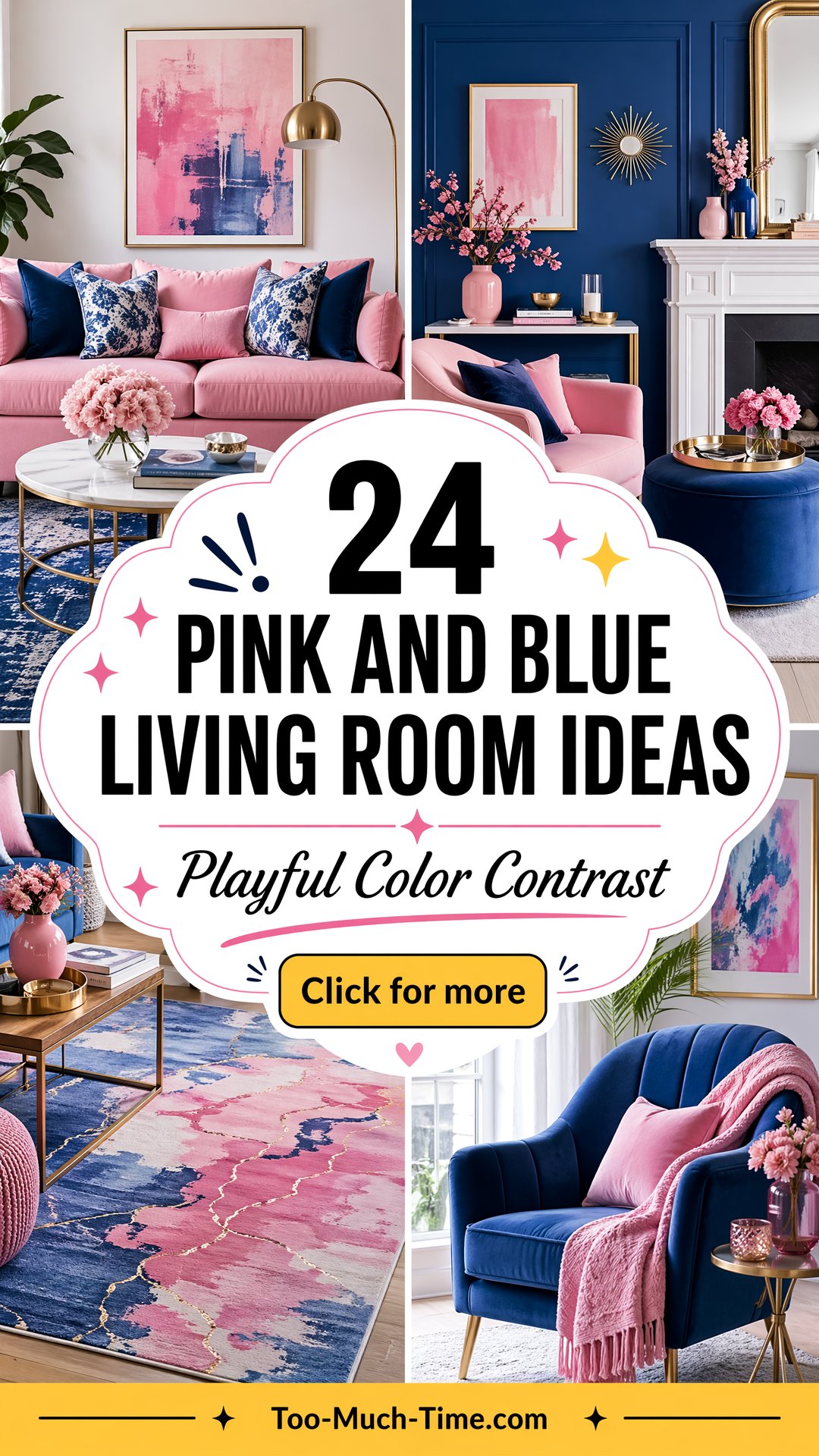 24 Pink and Blue Living Room Ideas for Playful Contrast - 24 Pink and Blue Living Room Ideas for Playful Contrast