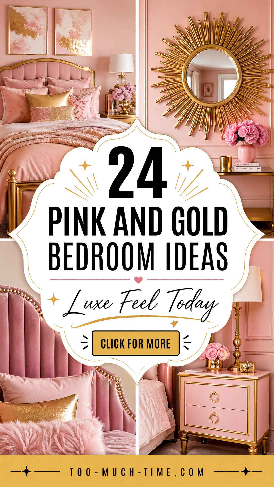 24 Pink and Gold Bedroom Ideas for a Luxe Feel Today - 24 Pink and Gold Bedroom Ideas for a Luxe Feel Today