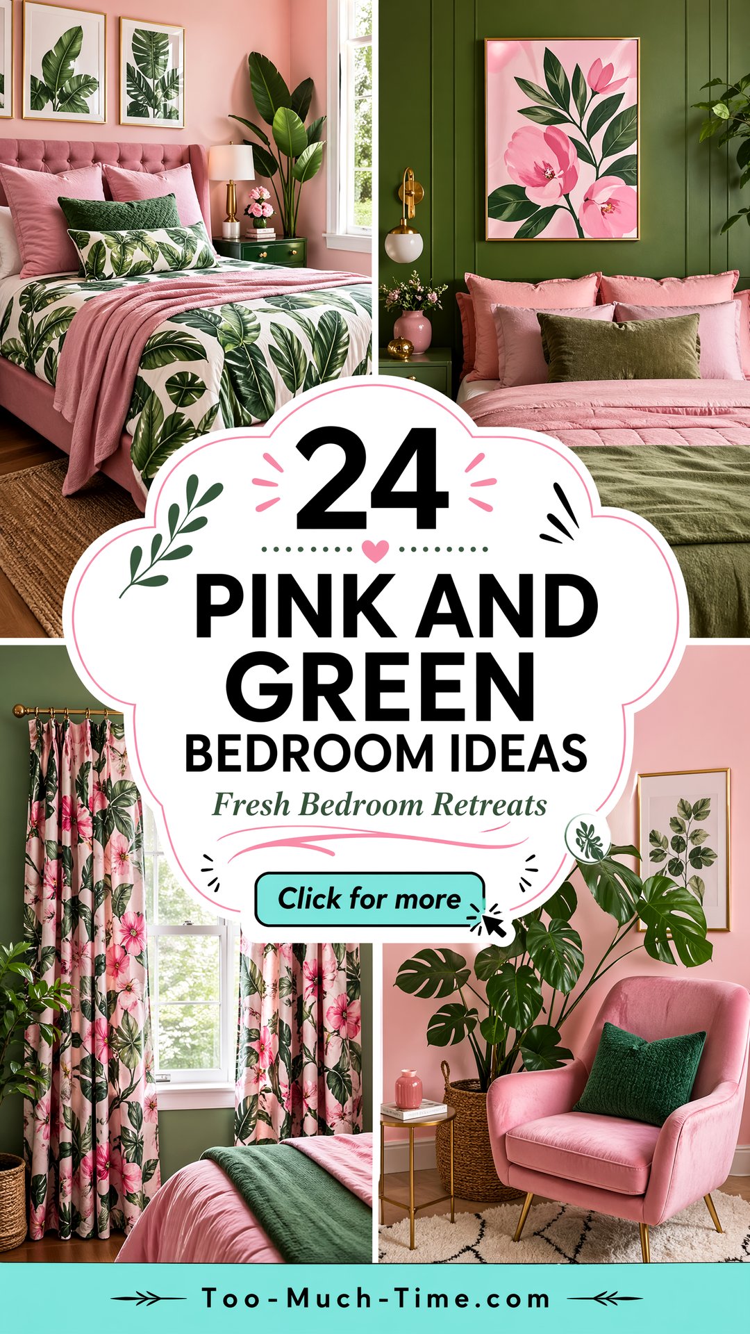 24 Pink and Green Bedroom Ideas for Fresh Retreats - 24 Pink and Green Bedroom Ideas for Fresh Retreats