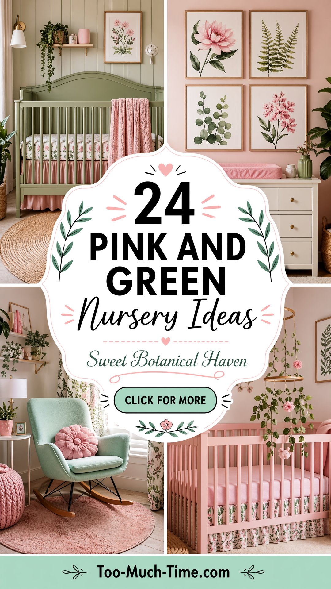 24 Pink and Green Nursery Ideas to Spark Cozy Nurseries - 24 Pink and Green Nursery Ideas to Spark Cozy Nurseries