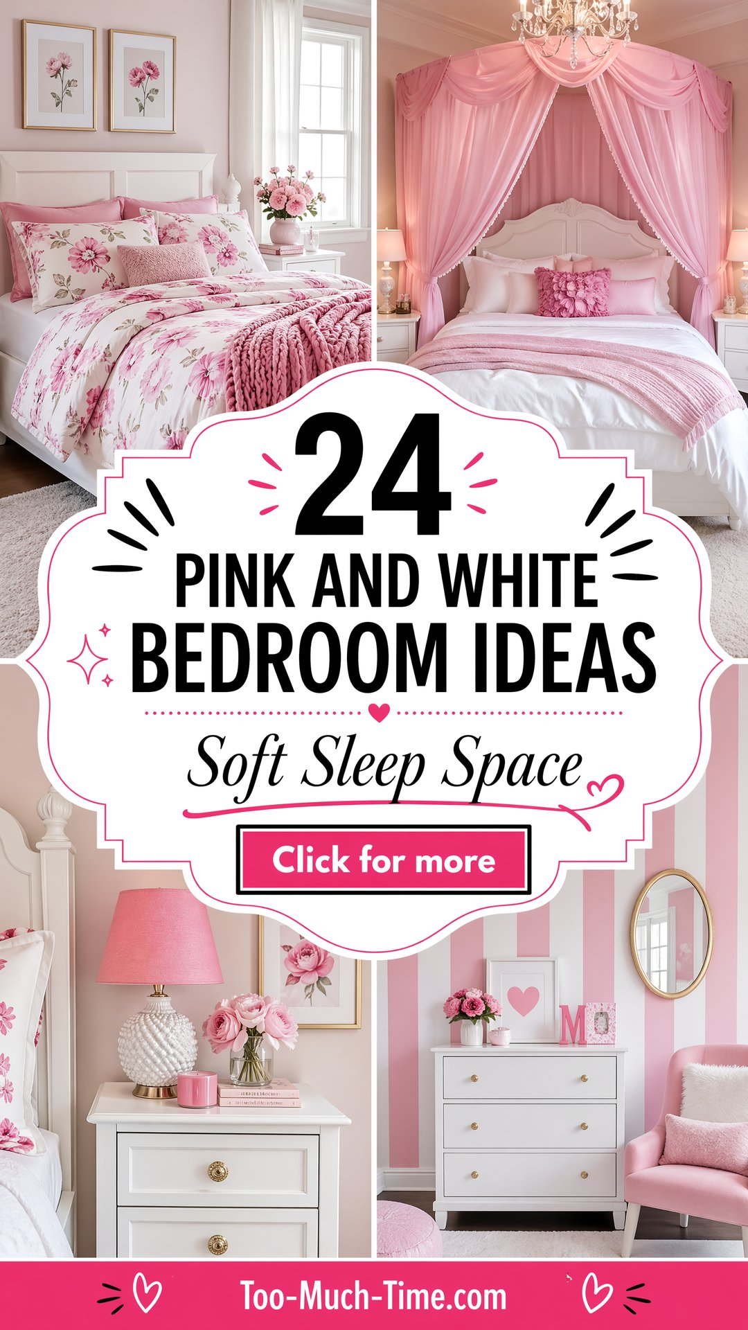 24 Pink and White Bedroom Ideas for Soft Sleep Space - 24 Pink and White Bedroom Ideas for Soft Sleep Space