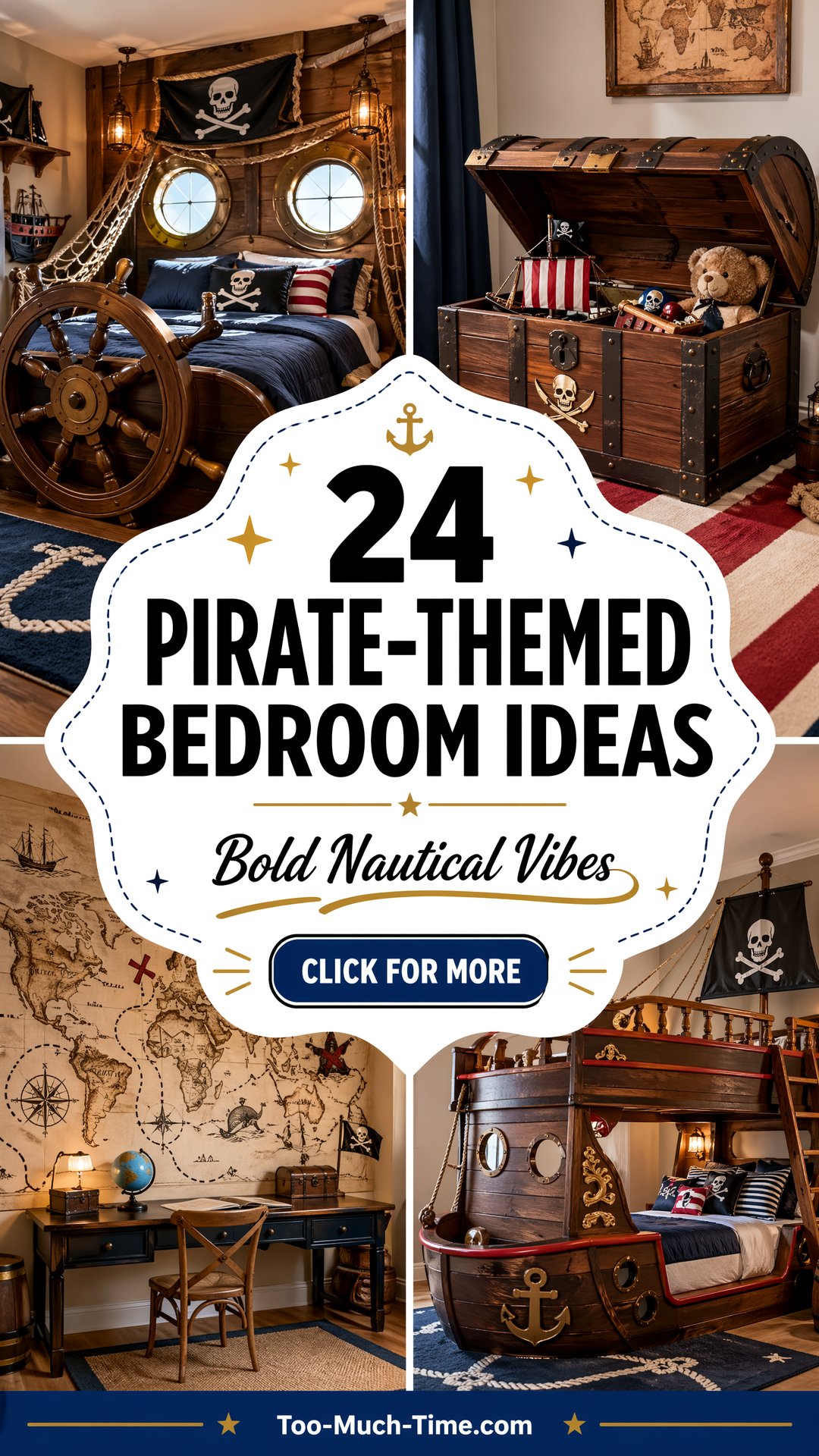 24 Pirate-themed Bedroom Ideas for Bold Nautical Vibes - 24 Pirate-themed Bedroom Ideas for Bold Nautical Vibes