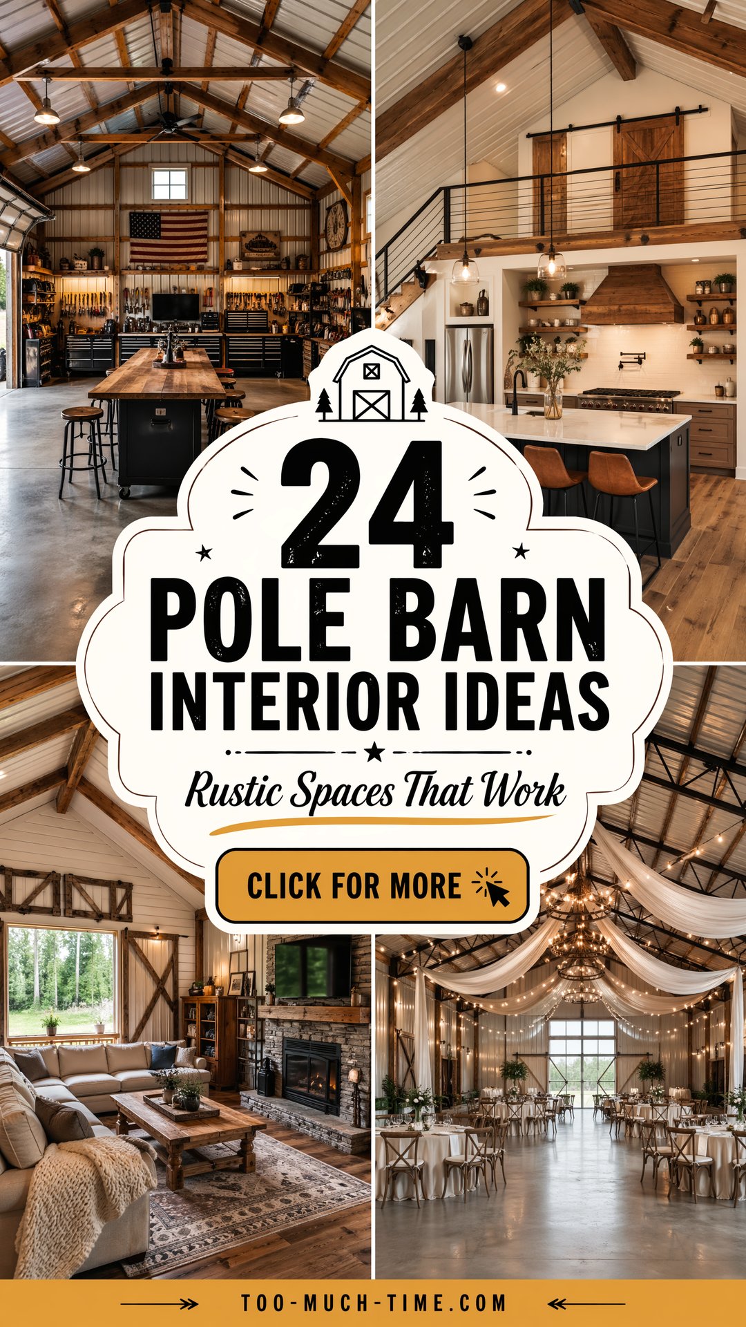24 Pole Barn Interior Ideas for Rustic Spaces That Work - 24 Pole Barn Interior Ideas for Rustic Spaces That Work