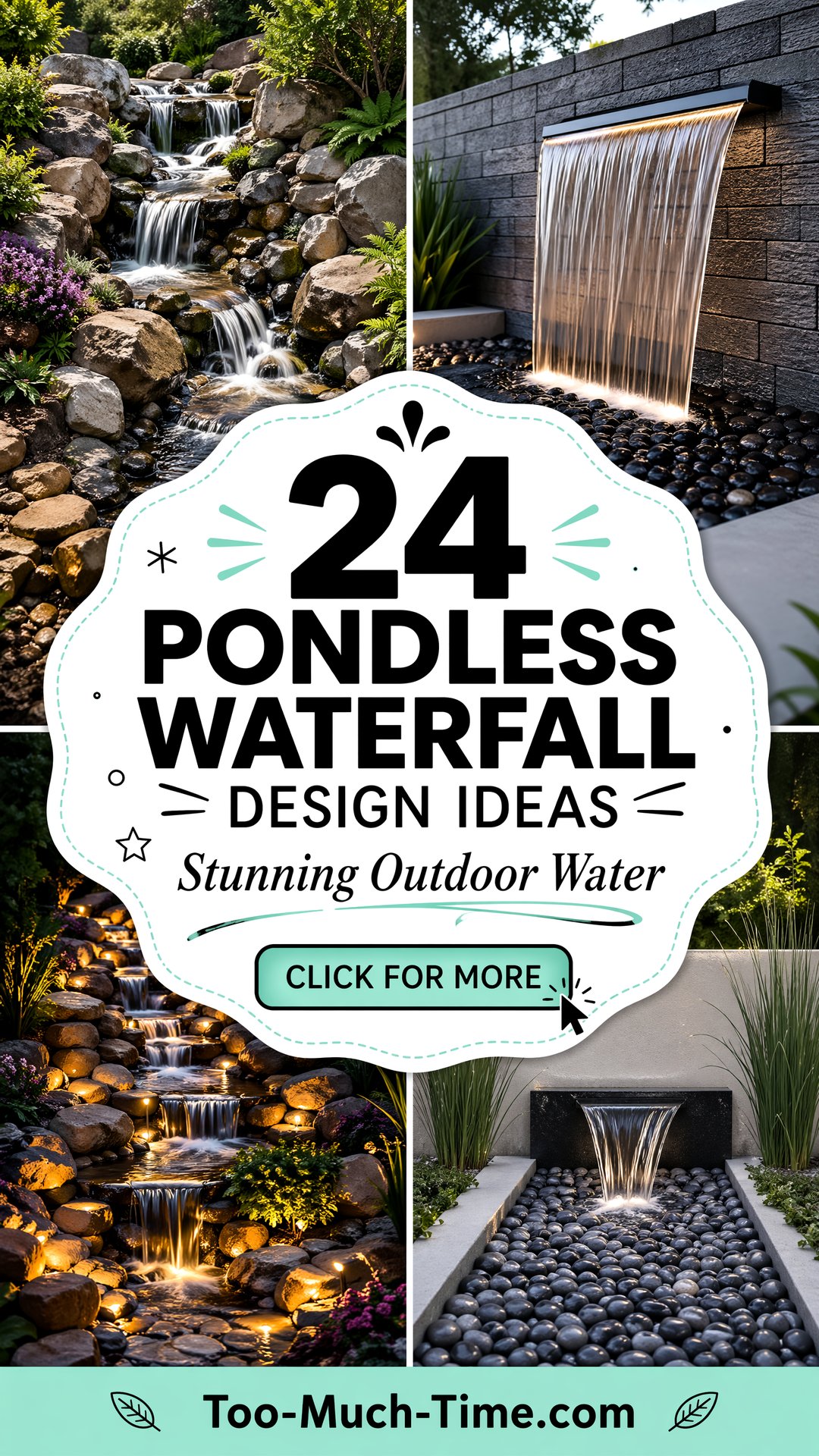 24 Pondless Waterfall Design Ideas for Outdoor Water - 24 Pondless Waterfall Design Ideas for Outdoor Water