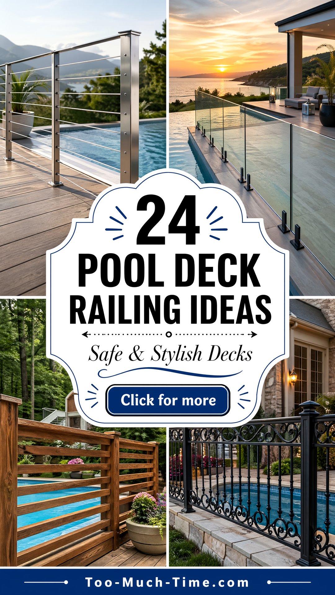24 Pool Deck Railing Ideas for Stylish Outdoor Safety - 24 Pool Deck Railing Ideas for Stylish Outdoor Safety