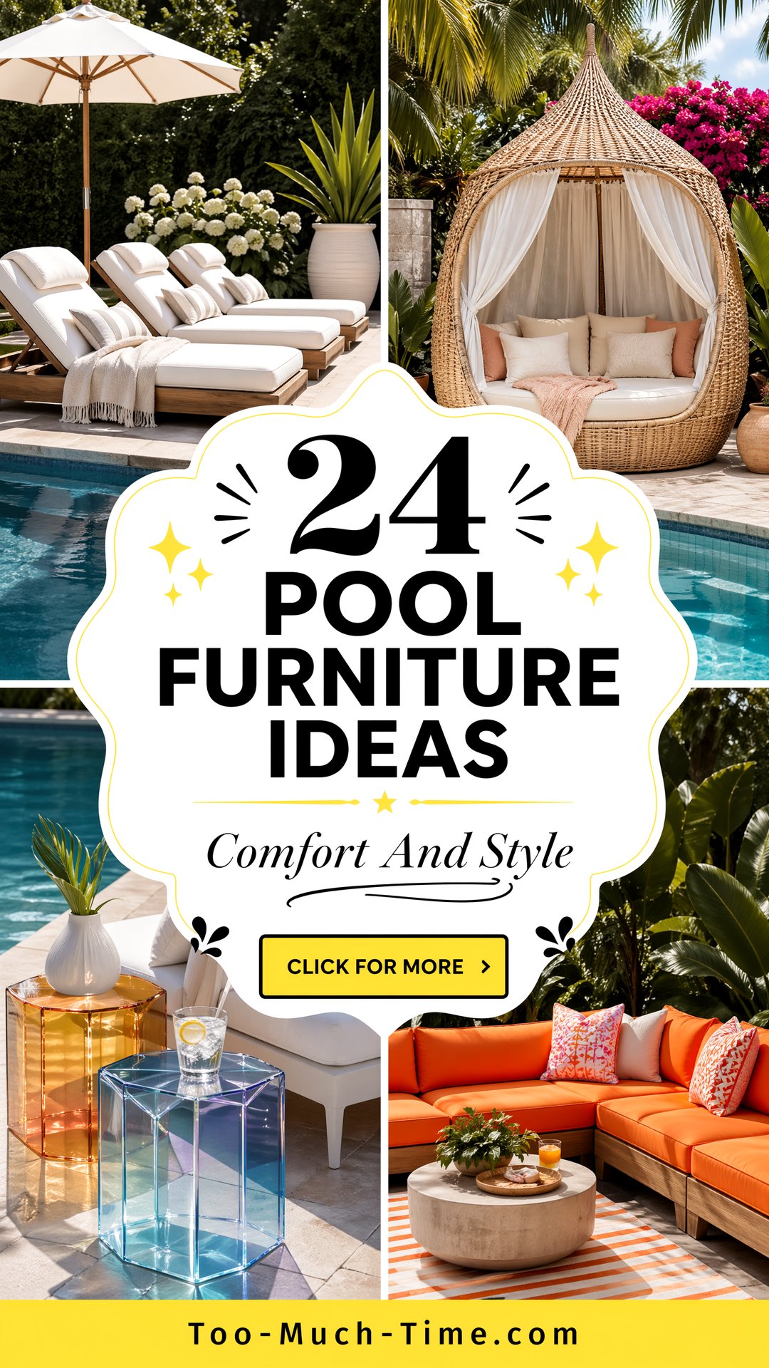 24 Pool Furniture Ideas for Comfort and Style Outdoors - 24 Pool Furniture Ideas for Comfort and Style Outdoors