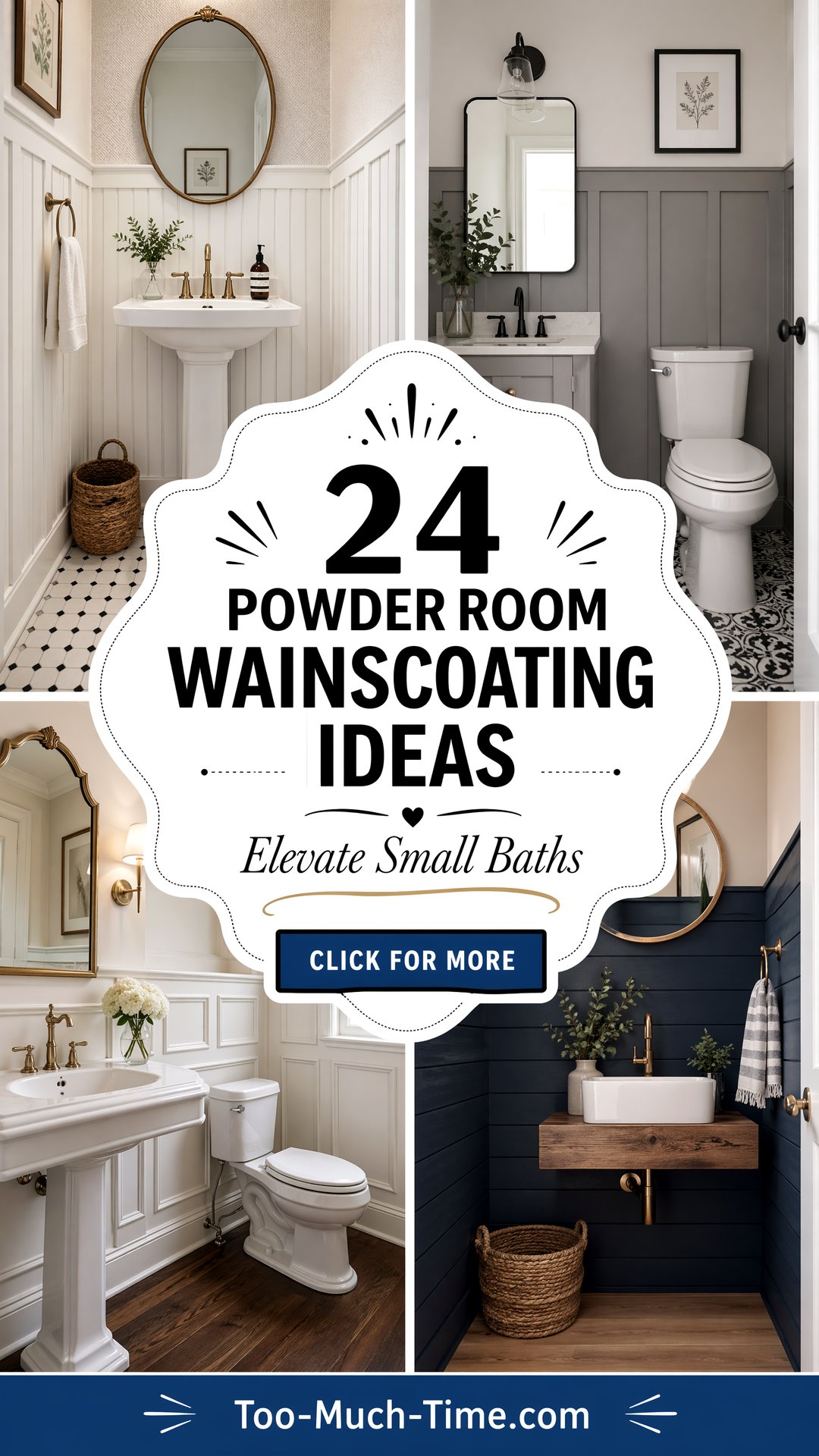 24 Powder Room Wainscoting Ideas to Elevate Small Baths - 24 Powder Room Wainscoting Ideas to Elevate Small Baths