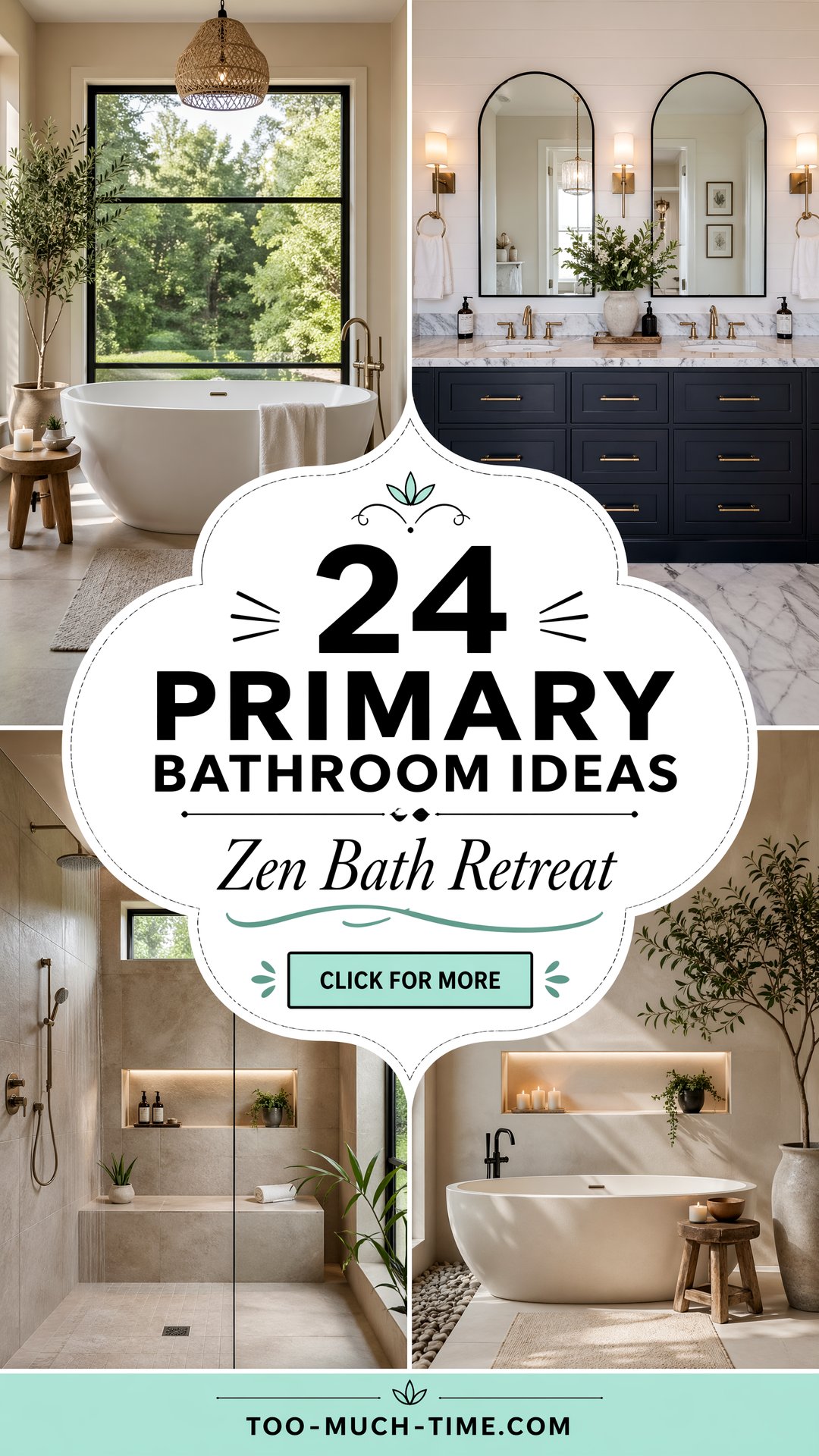 24 Primary Bathroom Ideas Calm Palettes and Features - 24 Primary Bathroom Ideas: Calm Palettes and Features