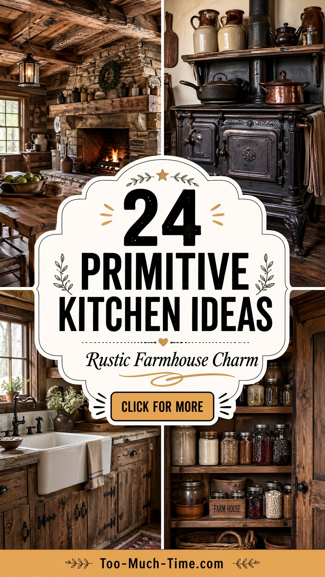 24 Primitive Kitchen Ideas Rustic Simple Cooking - 24 Primitive Kitchen Ideas: Rustic, Simple Cooking