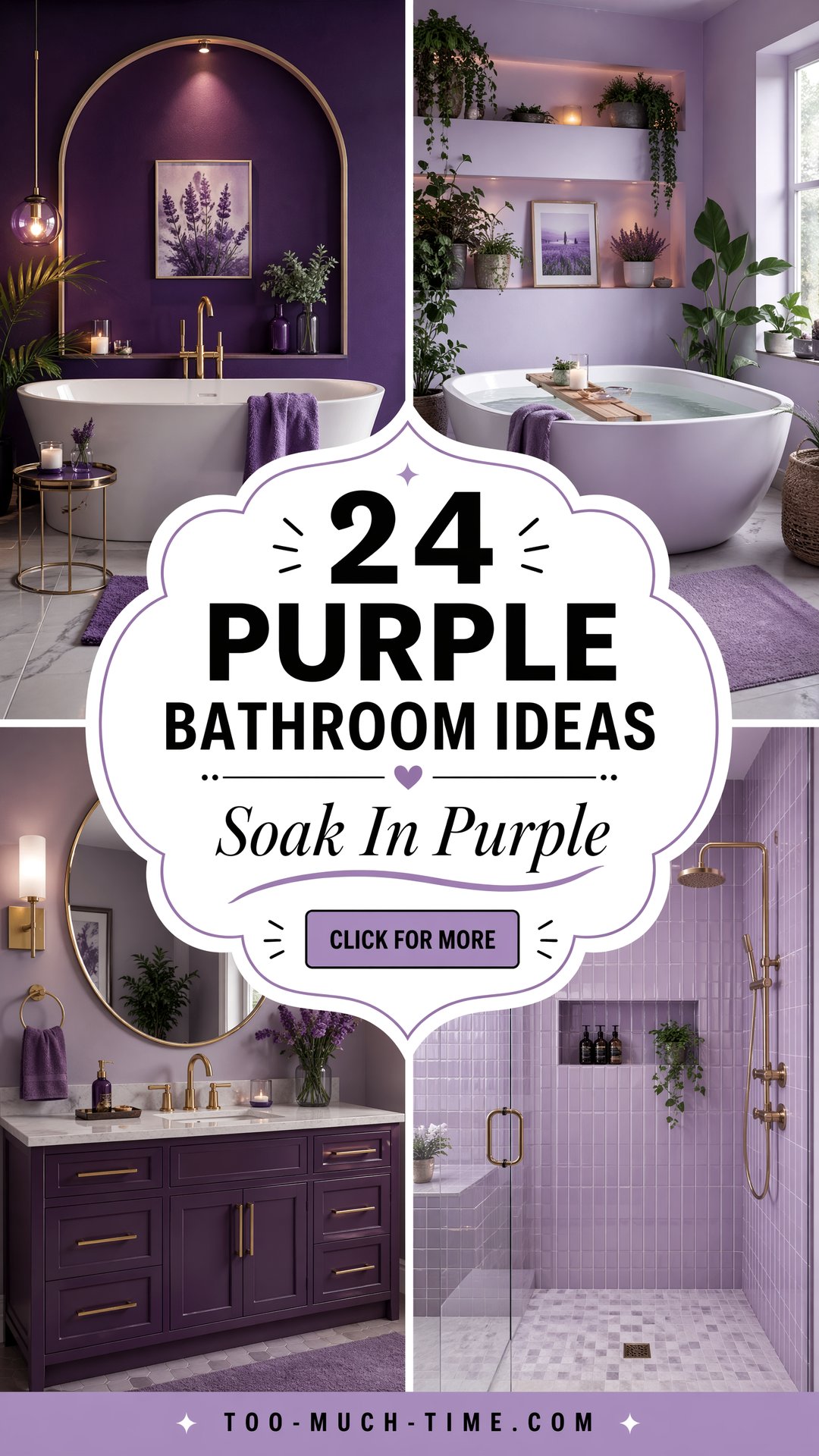 24 Purple Bathroom Ideas Spa-like Purple Baths At Home - 24 Purple Bathroom Ideas: Spa-like Purple Baths At Home