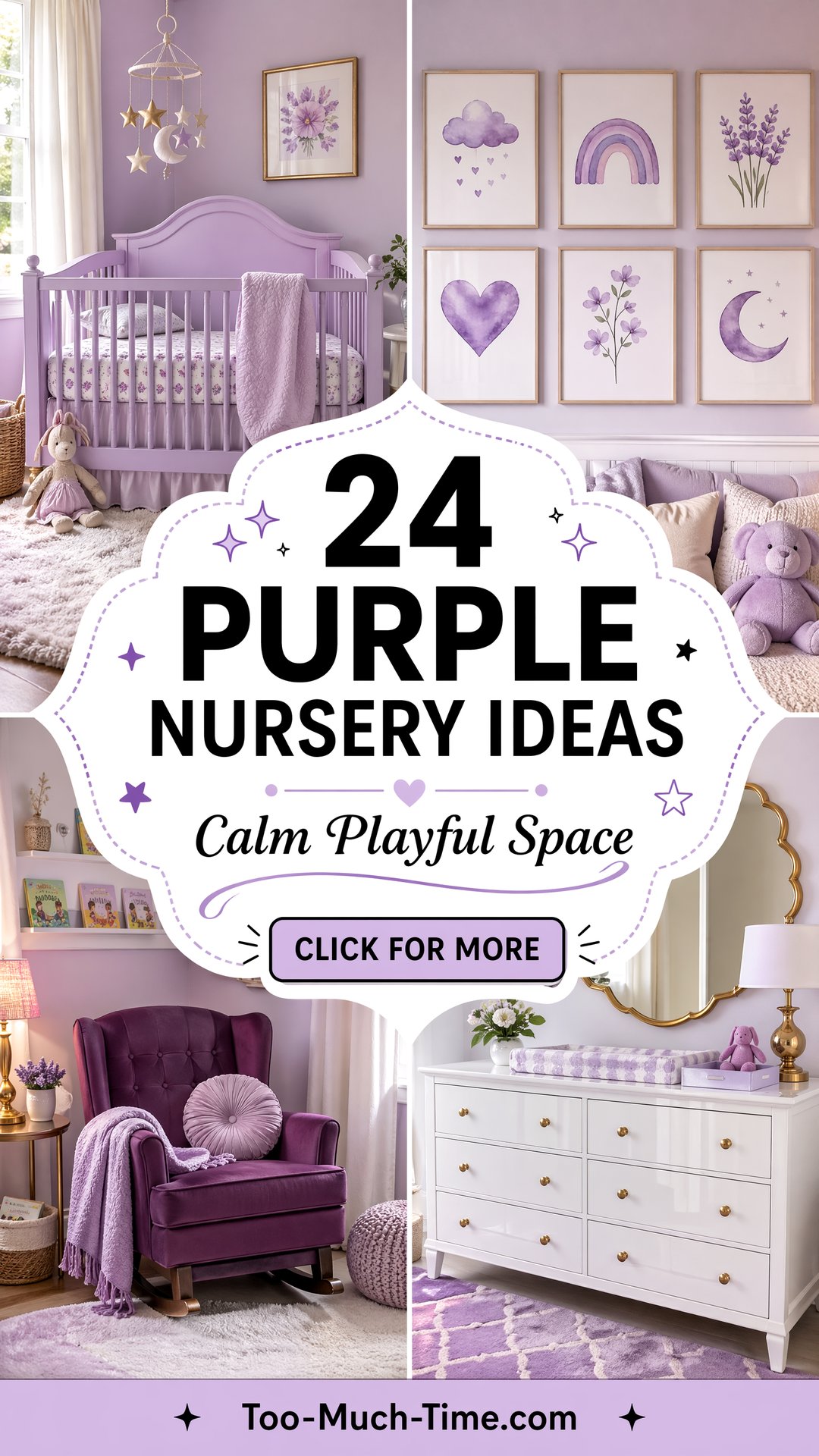 24 Purple Nursery Ideas for a Calm Playful Space Today - 24 Purple Nursery Ideas for a Calm Playful Space Today