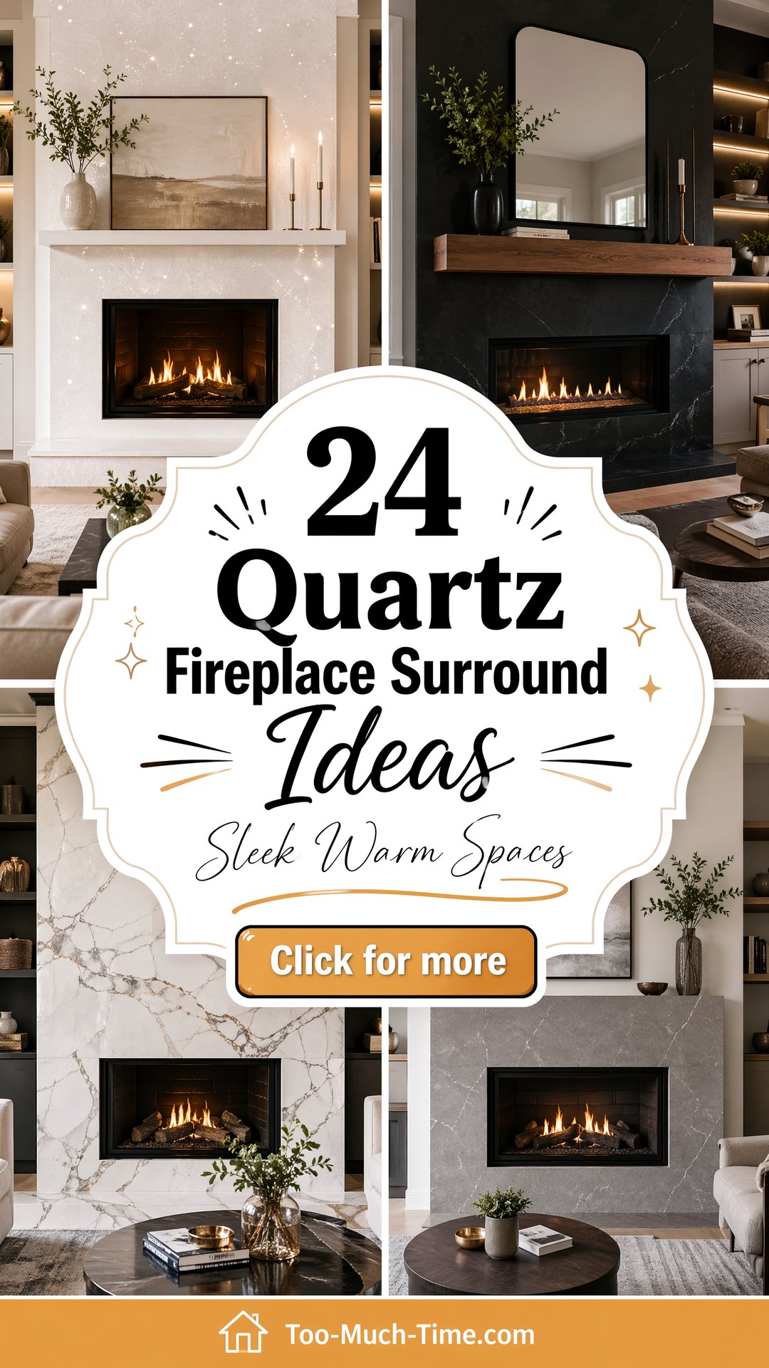 24 Quartz Fireplace Surround Ideas for Sleek Warmth - 24 Quartz Fireplace Surround Ideas for Sleek Warmth