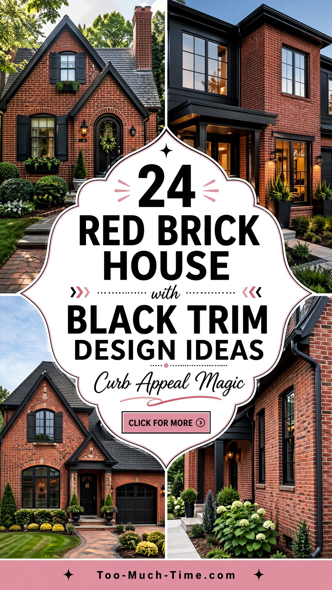 24 Red Brick House with Black Trim Design Ideas Today - 24 Red Brick House with Black Trim Design Ideas Today