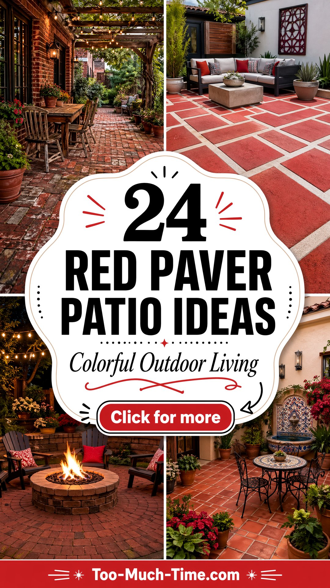 24 Red Paver Patio Ideas for Colorful Outdoor Living - 24 Red Paver Patio Ideas for Colorful Outdoor Living