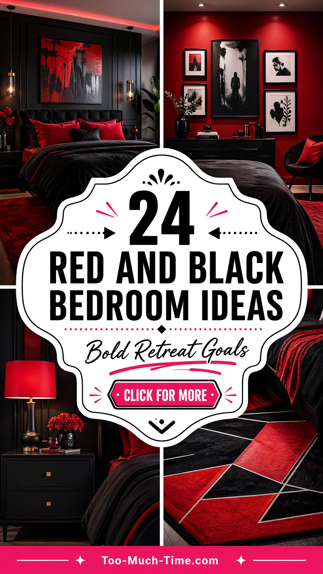 24 Red and Black Bedroom Ideas for a Bold Retreat Today - 24 Red and Black Bedroom Ideas for a Bold Retreat Today