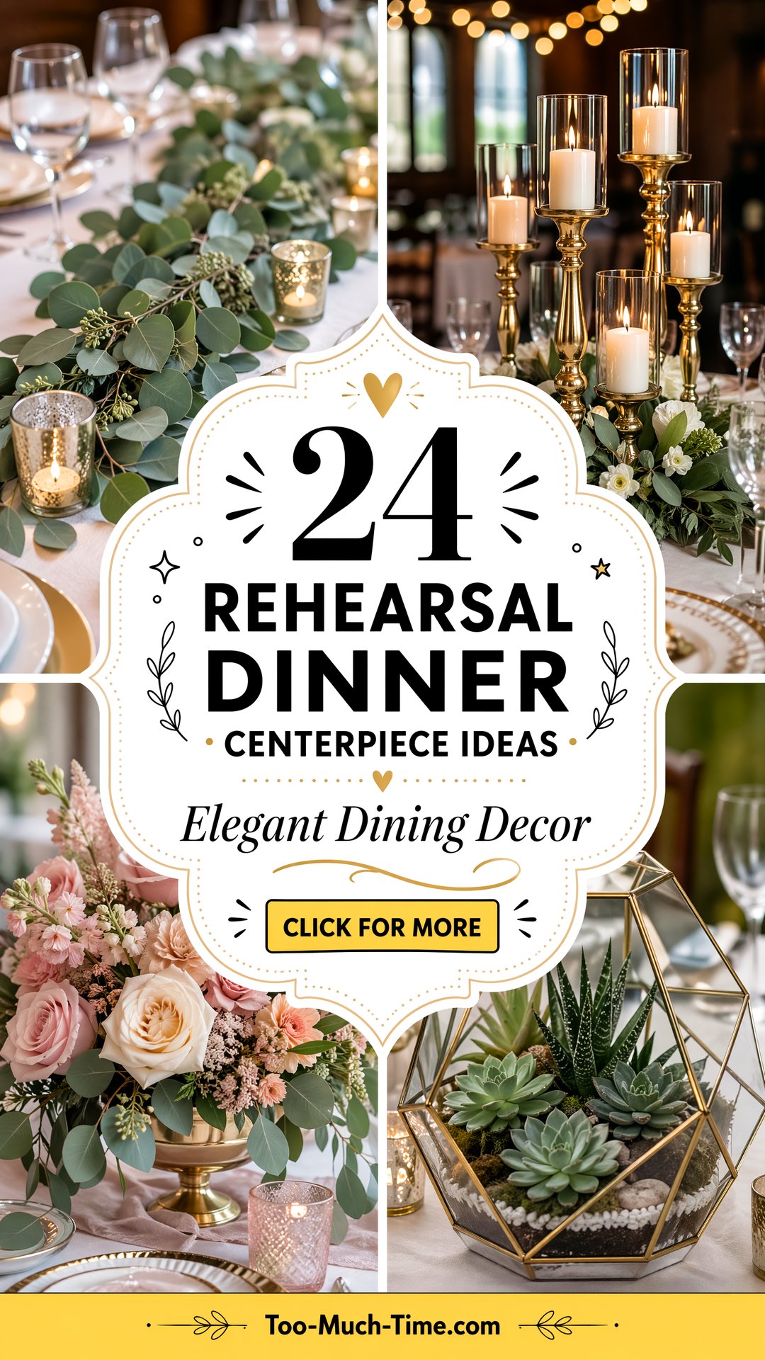 24 Rehearsal Dinner Centerpiece Ideas for Dining Rooms - 24 Rehearsal Dinner Centerpiece Ideas for Dining Rooms