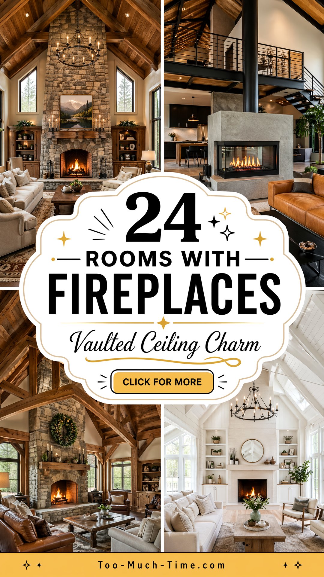 24 Rooms with Fireplaces with Vaulted Ceilings Features - 24 Rooms with Fireplaces with Vaulted Ceilings Features