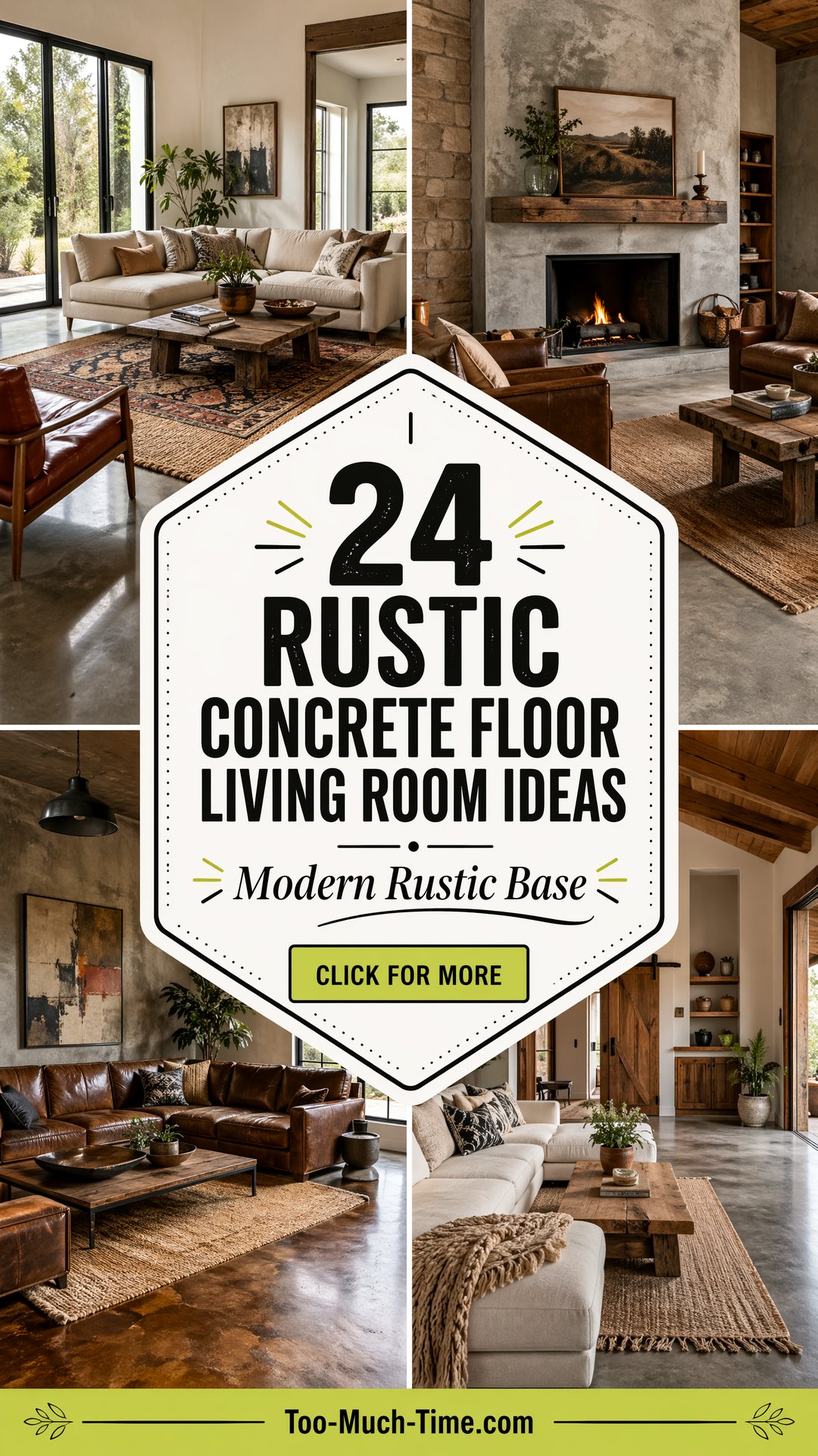 24 Rustic Concrete Floor Living Room Ideas Modern Look - 24 Rustic Concrete Floor Living Room Ideas: Modern Look