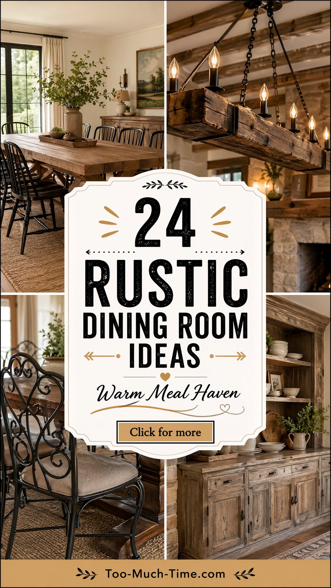 24 Rustic Dining Room Ideas for Warm Inviting Meals - 24 Rustic Dining Room Ideas for Warm, Inviting Meals
