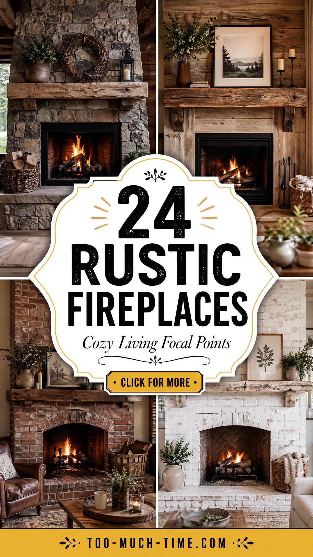 24 Rustic Fireplaces Cozy Focal Points for Living Room - 24 Rustic Fireplaces: Cozy Focal Points for Living Room