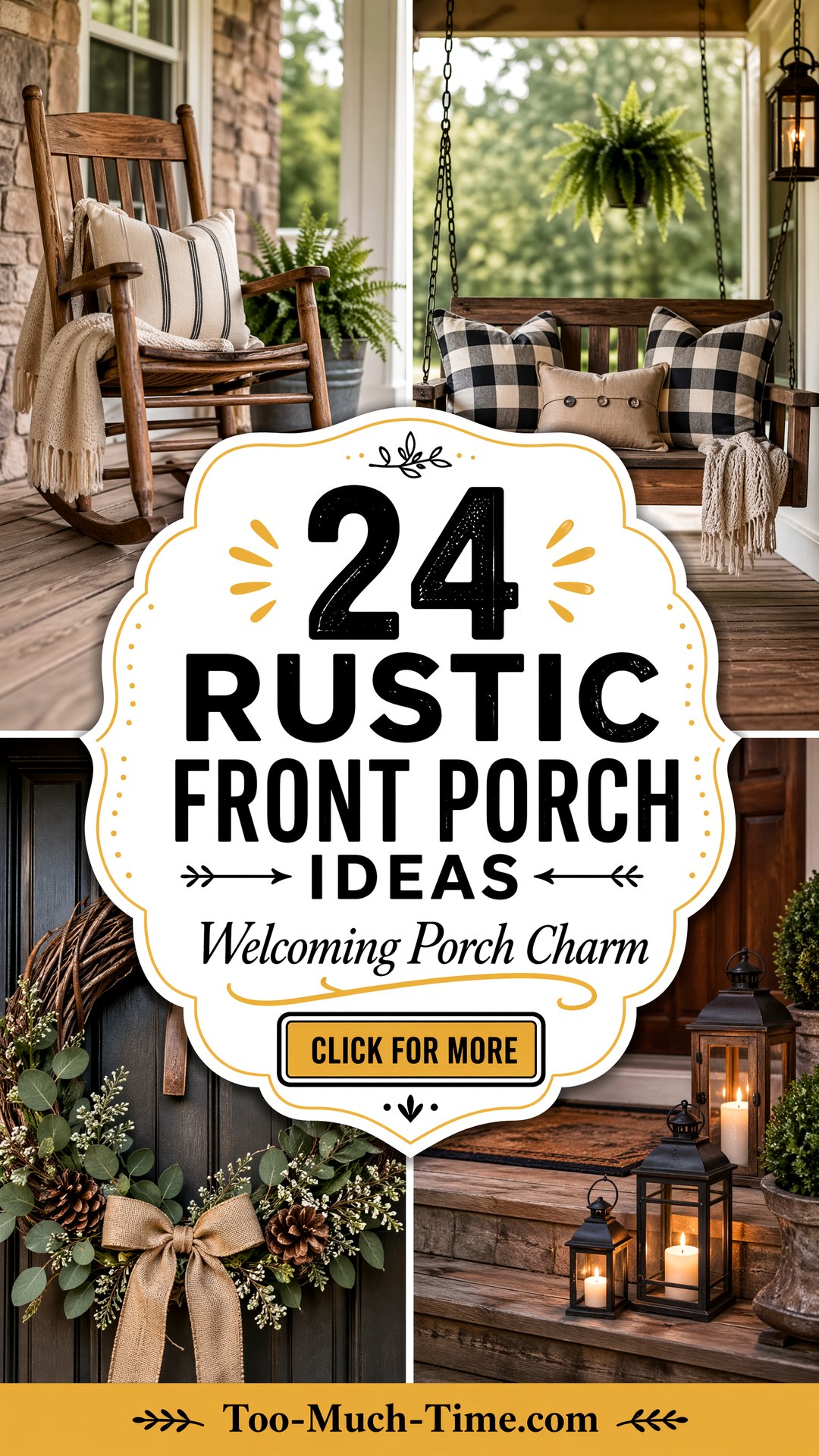 24 Rustic Front Porch Ideas for Cozy Outdoor Spaces - 24 Rustic Front Porch Ideas for Cozy Outdoor Spaces