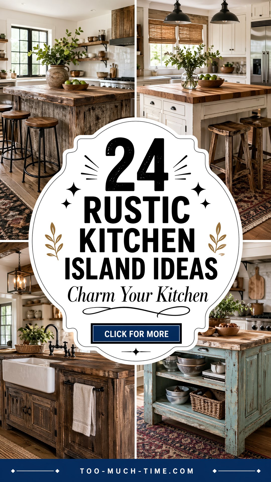 24 Rustic Kitchen Island Ideas for Organized Kitchens - 24 Rustic Kitchen Island Ideas for Organized Kitchens