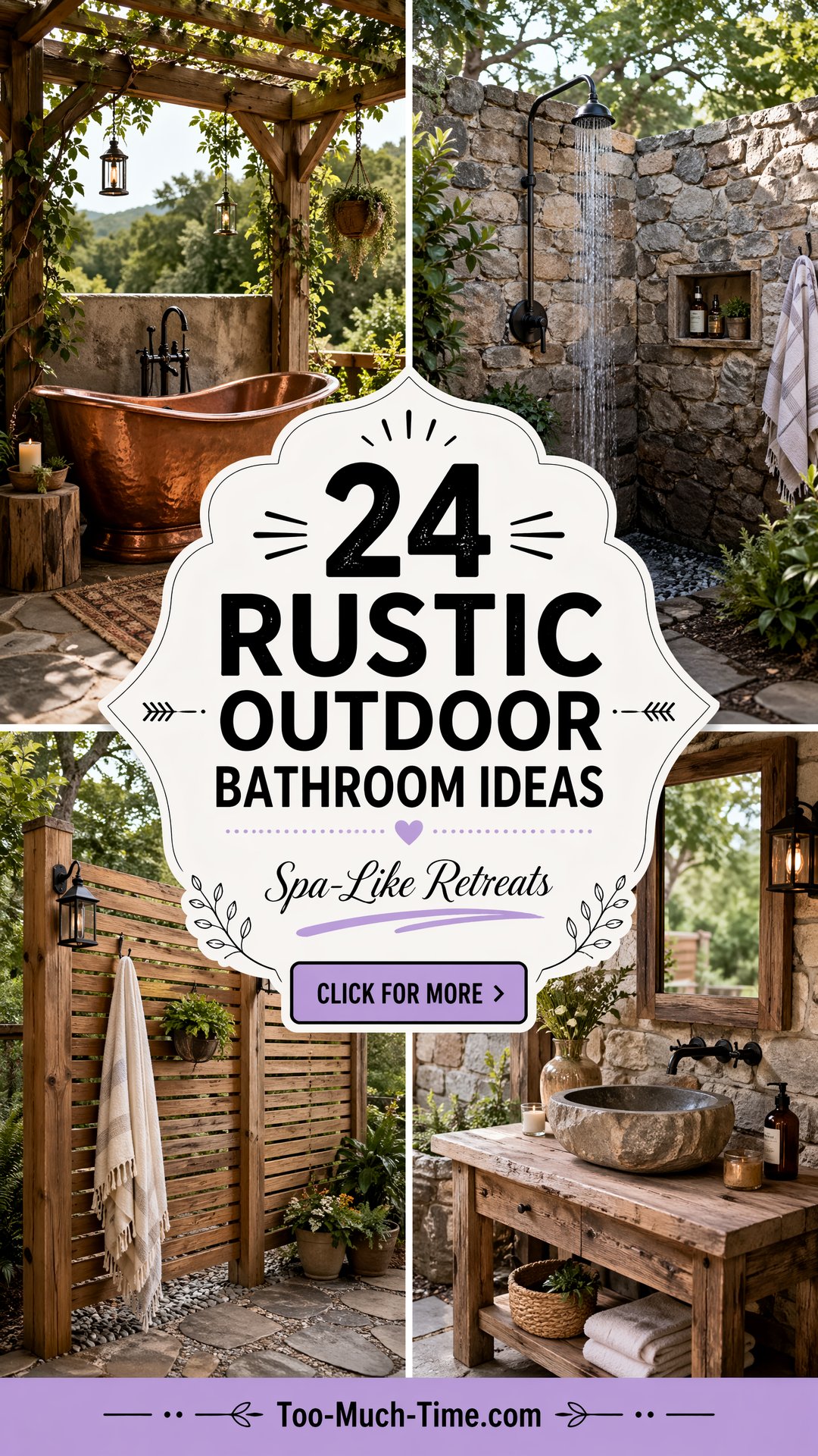24 Rustic Outdoor Bathroom Ideas for Spa-like Setups - 24 Rustic Outdoor Bathroom Ideas for Spa-like Setups
