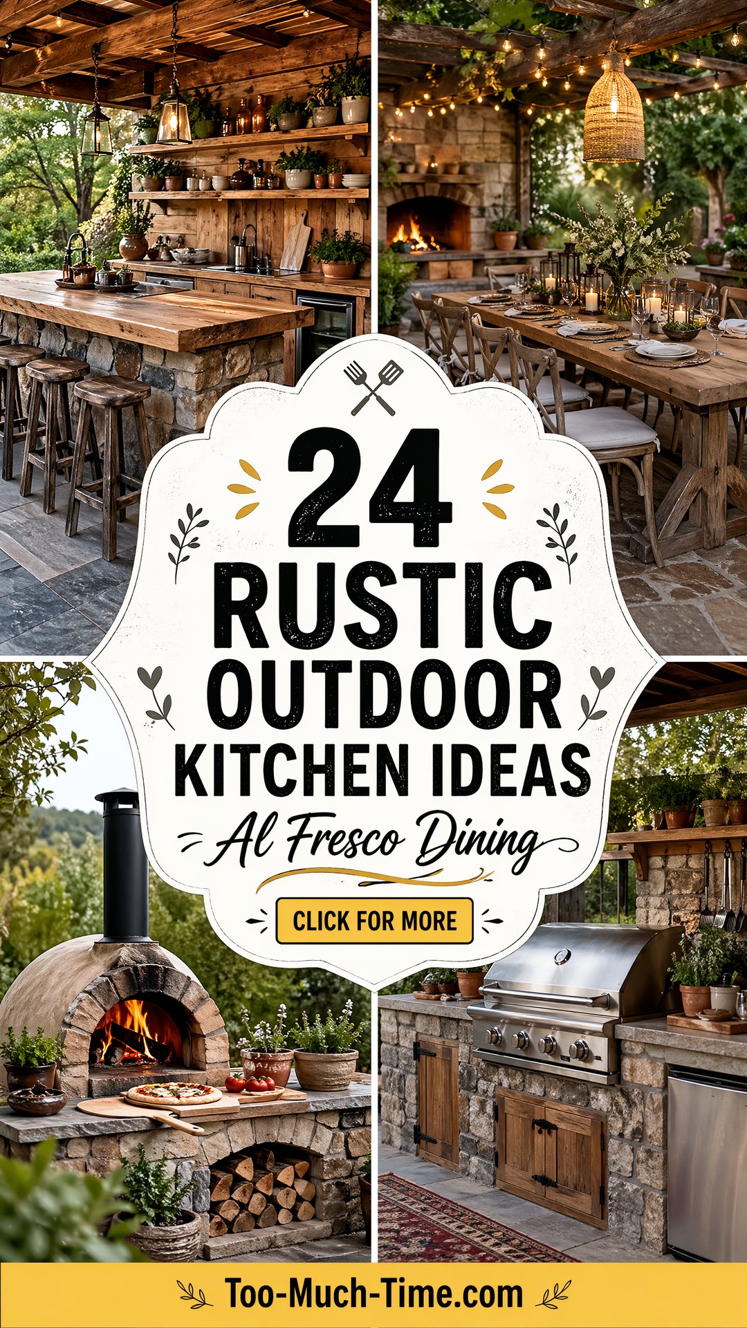 24 Rustic Outdoor Kitchen Ideas for Al Fresco Meals - 24 Rustic Outdoor Kitchen Ideas for Al Fresco Meals