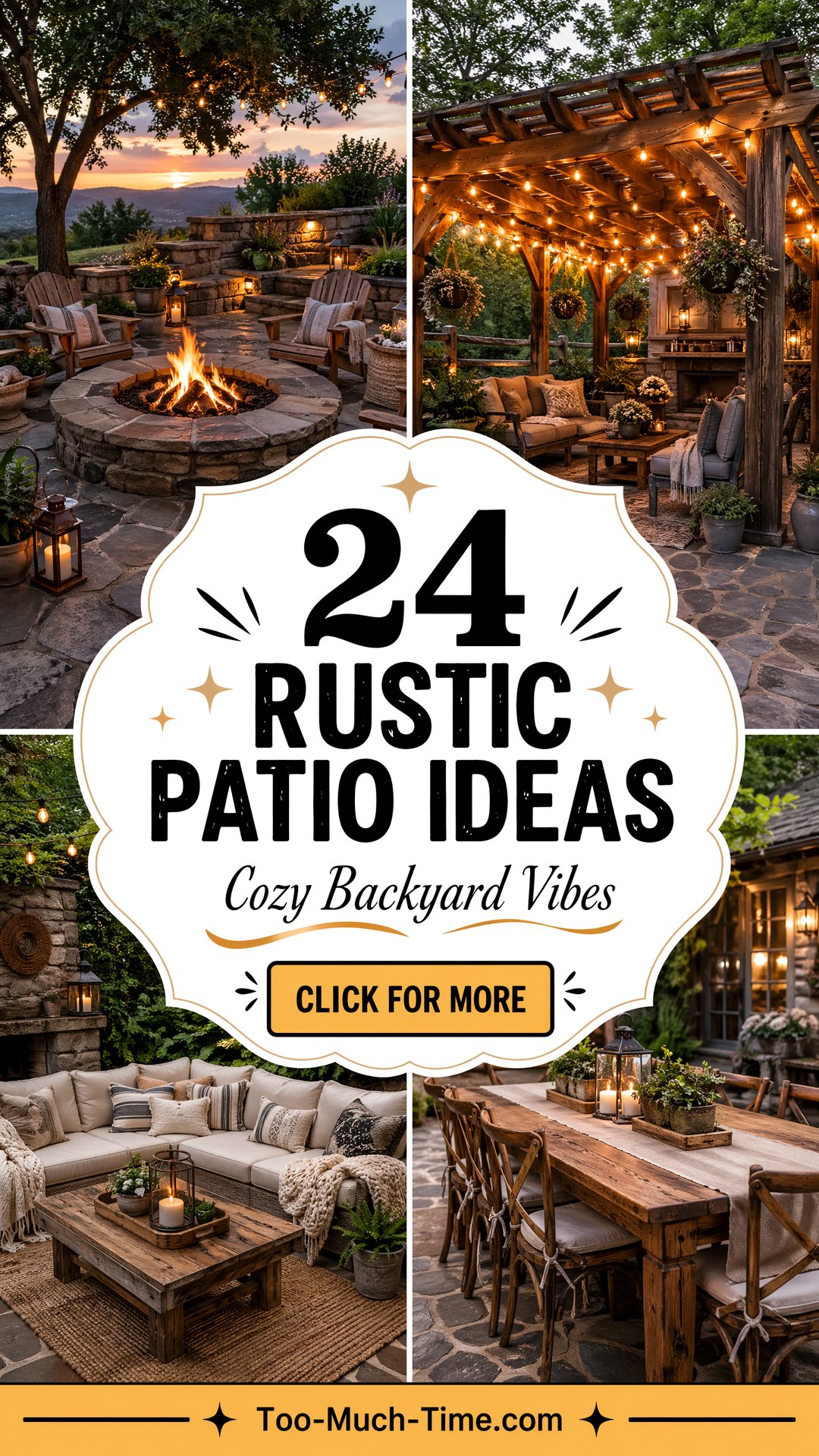 24 Rustic Patio Ideas for Cozy Welcoming Backyard - 24 Rustic Patio Ideas for Cozy, Welcoming Backyard