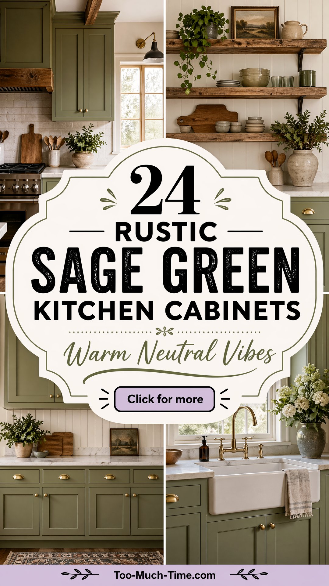 24 Rustic Sage Green Kitchen Cabinets for Warm Neutrals - 24 Rustic Sage Green Kitchen Cabinets for Warm Neutrals