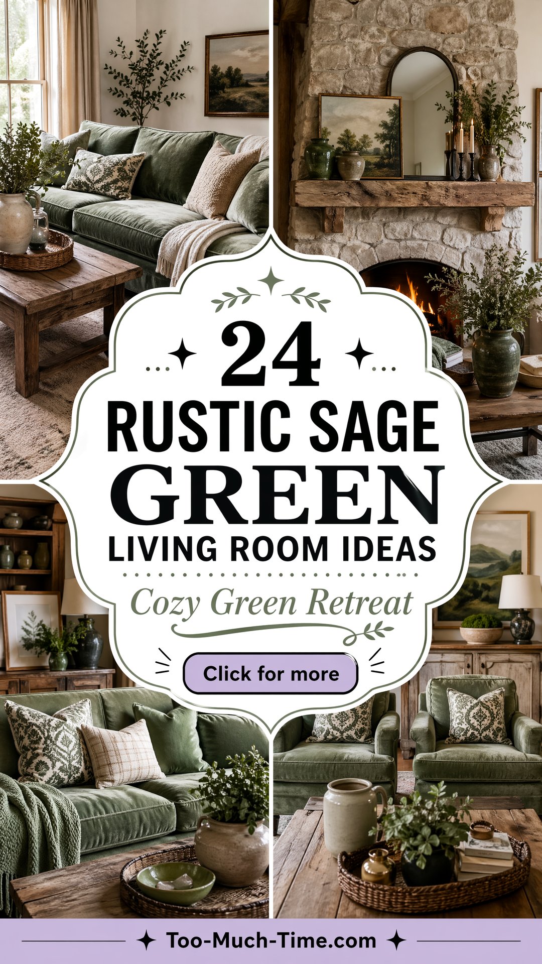 24 Rustic Sage Green Living Room Ideas for Cozy Decor - 24 Rustic Sage Green Living Room Ideas for Cozy Decor