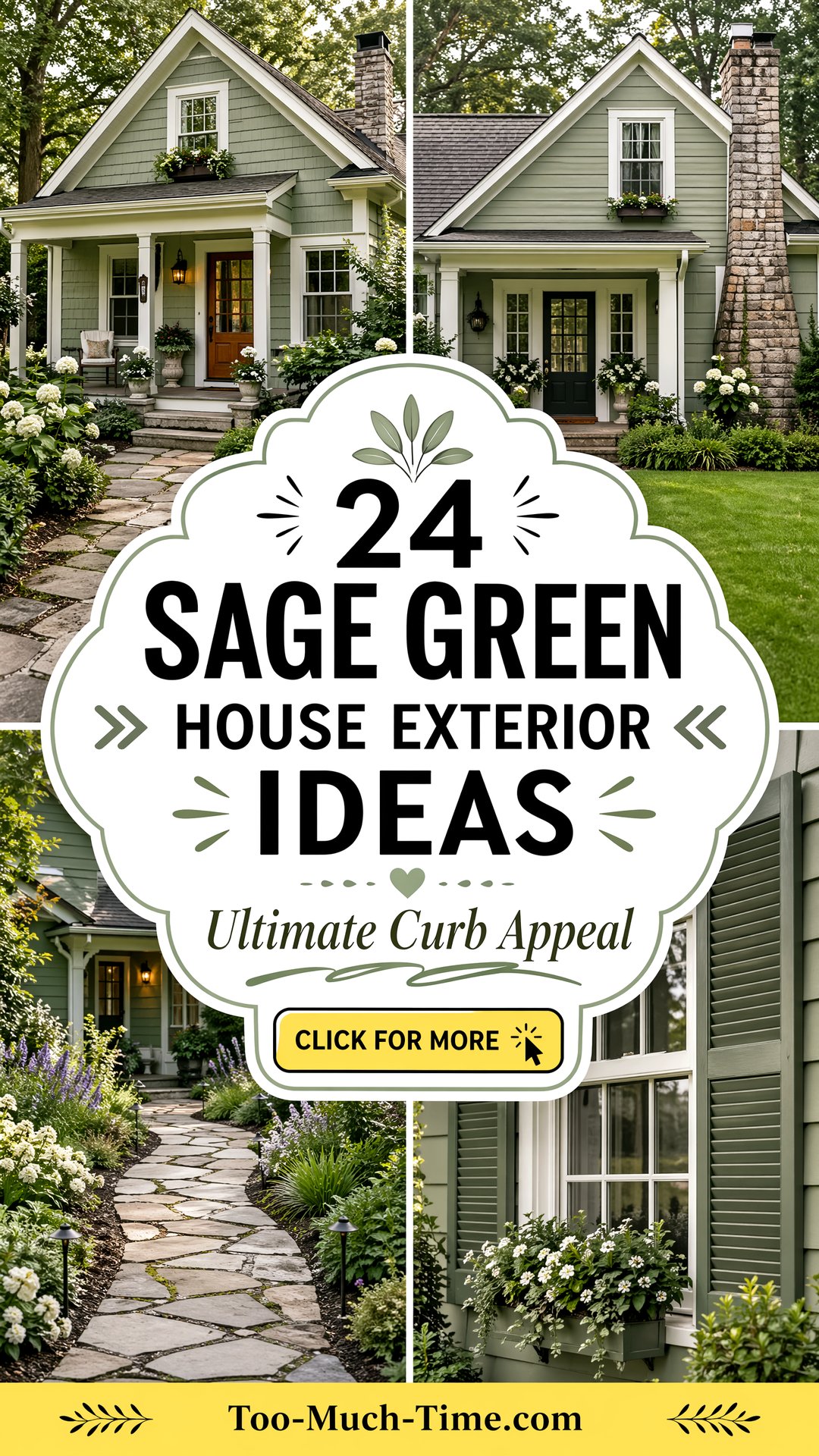 24 Sage Green House Exterior Ideas for Curb Appeal - 24 Sage Green House Exterior Ideas: for Curb Appeal