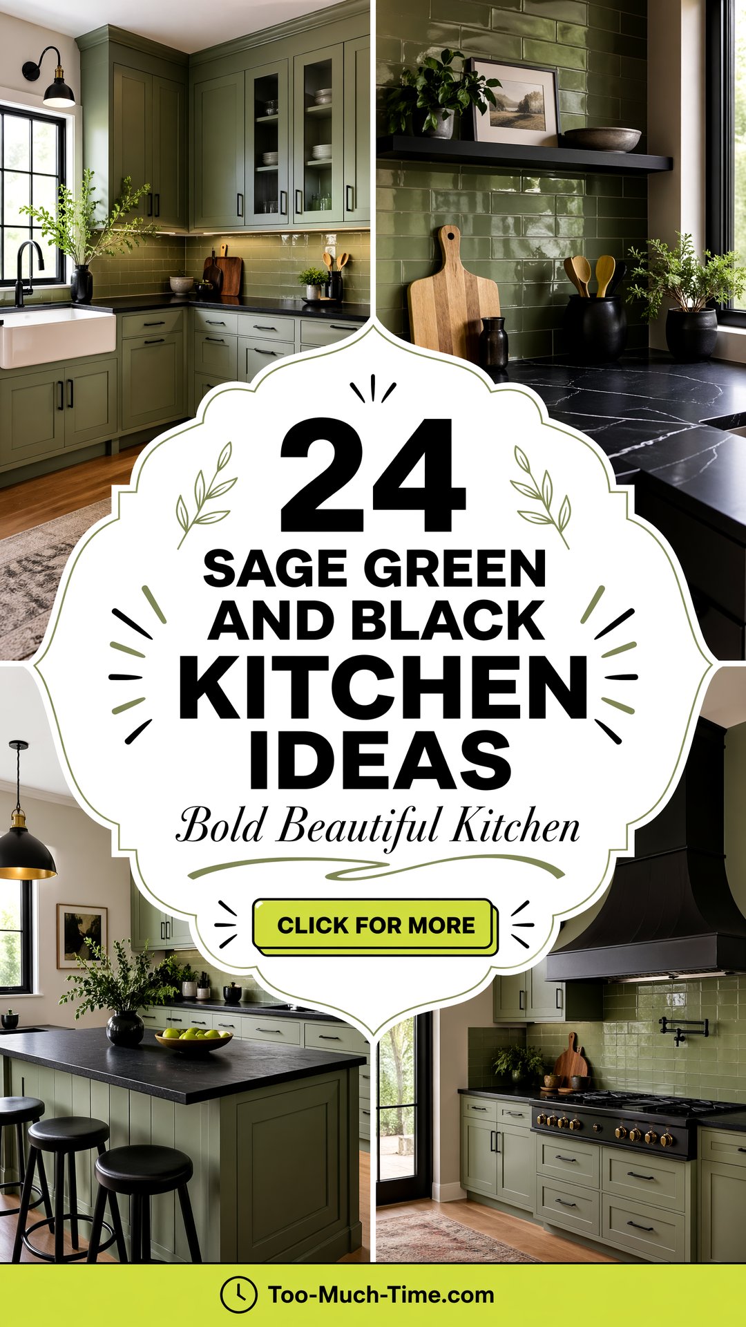 24 Sage Green and Black Kitchen Ideas for Bold Spaces - 24 Sage Green and Black Kitchen Ideas for Bold Spaces