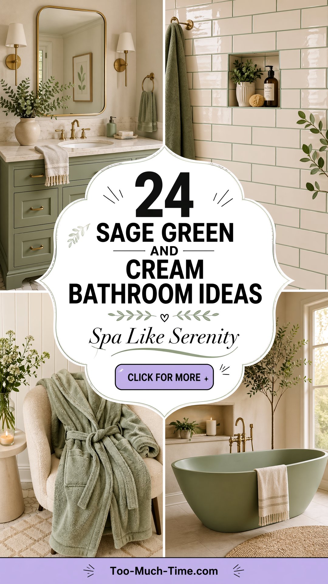 24 Sage Green and Cream Bathroom Ideas Spa Refresh - 24 Sage Green and Cream Bathroom Ideas: Spa Refresh