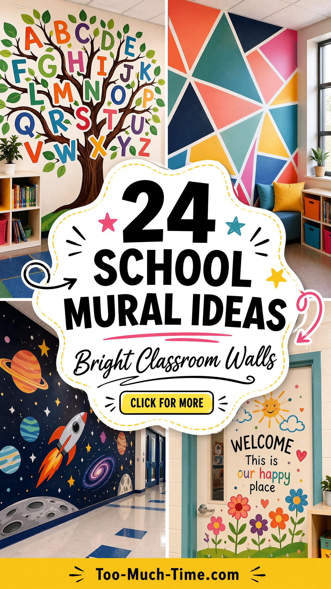 24 School Mural Ideas Bright Classroom Wall Designs - 24 School Mural Ideas: Bright Classroom Wall Designs