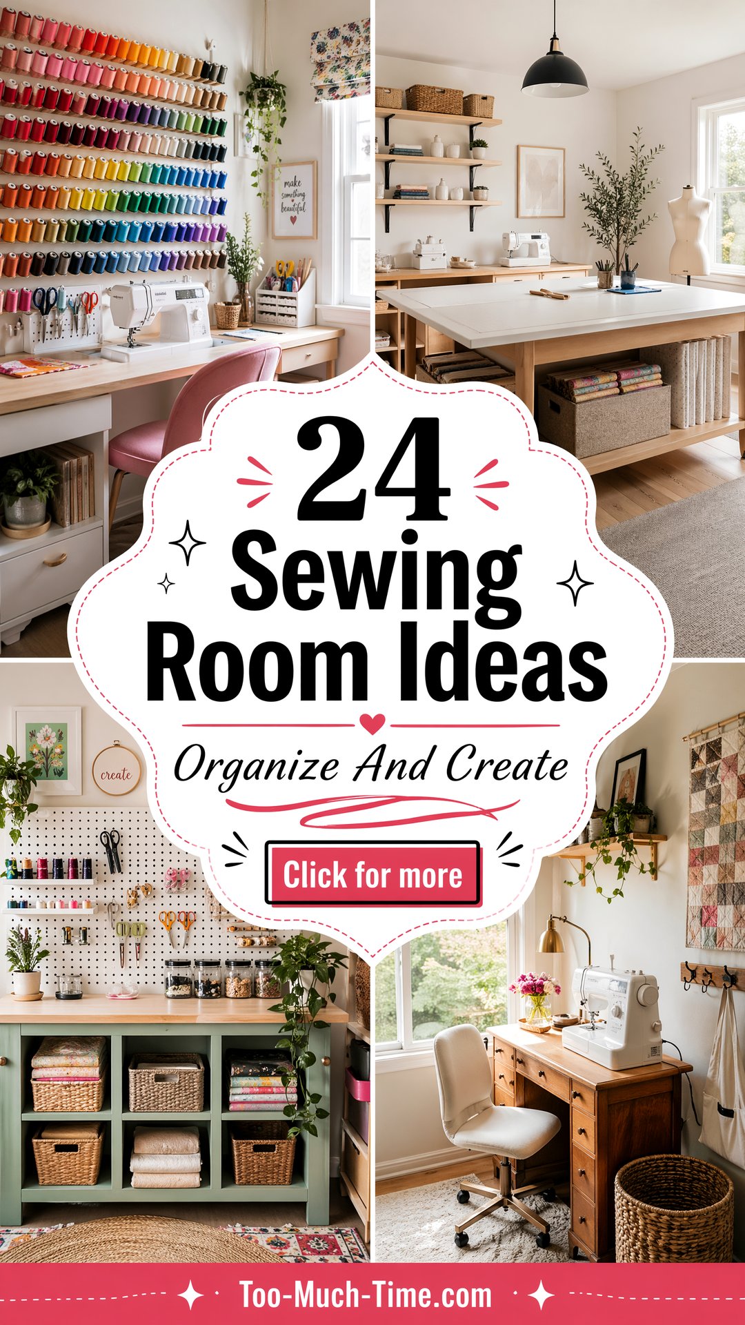 24 Sewing Room Ideas Organize and Decorate for Studios - 24 Sewing Room Ideas: Organize and Decorate for Studios