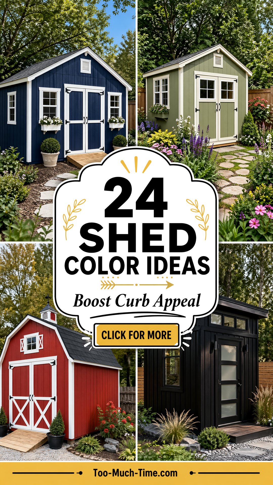 24 Shed Color Ideas That Boost Curb Appeal for Sheds - 24 Shed Color Ideas That Boost Curb Appeal for Sheds