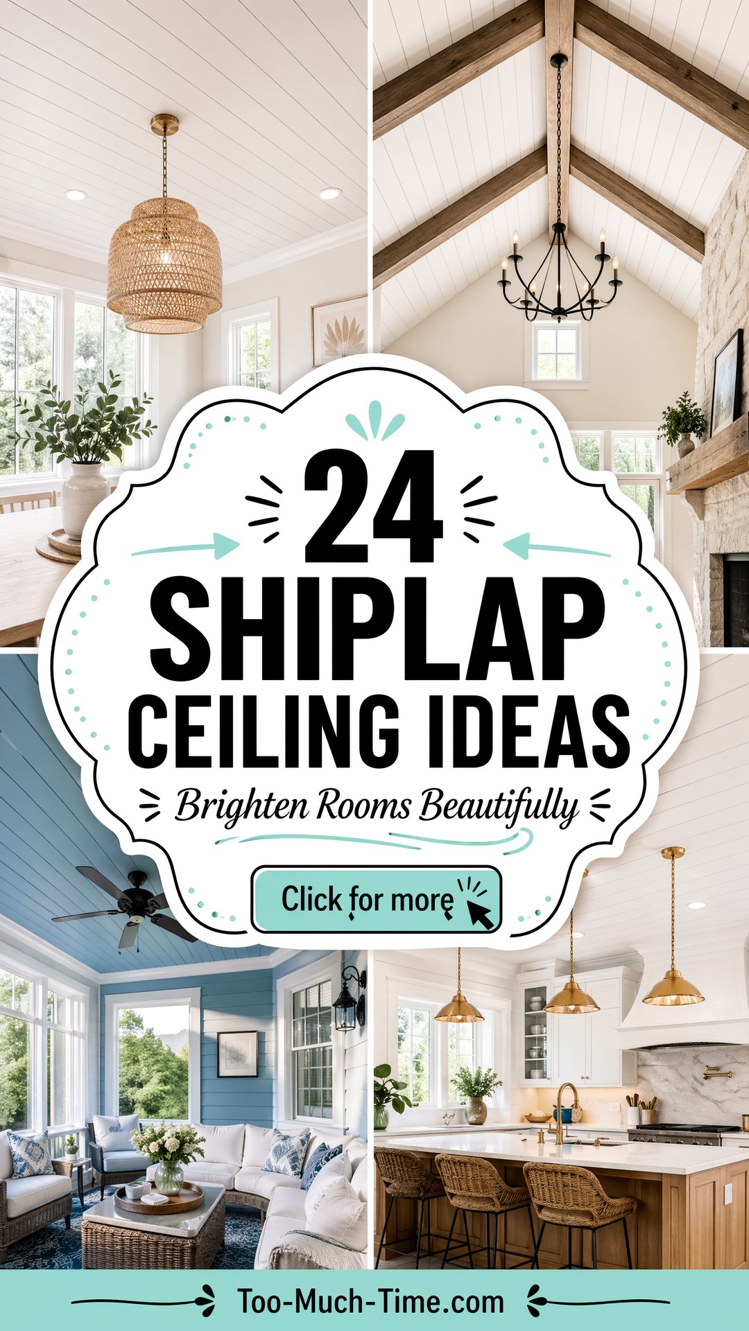 24 Shiplap Ceiling Ideas to Brighten Rooms Beautifully - 24 Shiplap Ceiling Ideas to Brighten Rooms Beautifully