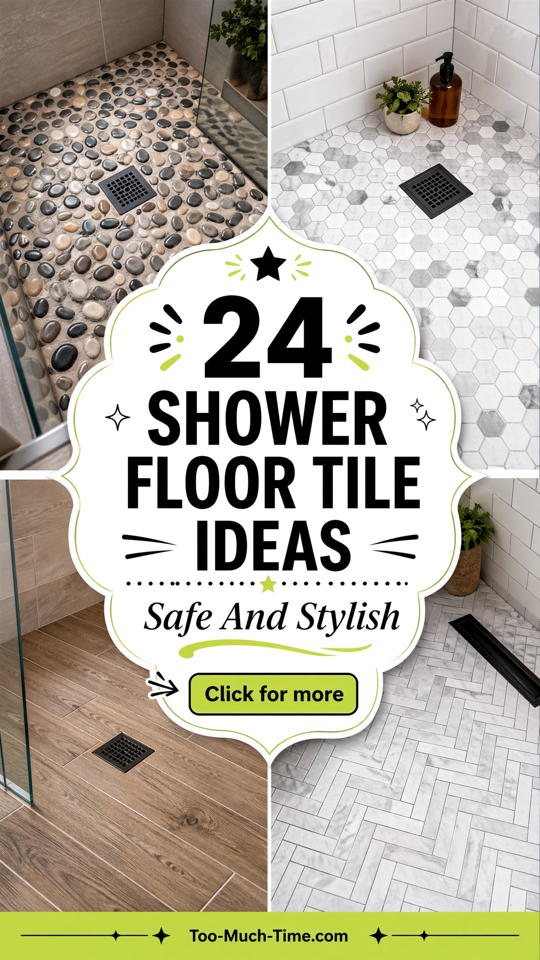 24 Shower Floor Tile Ideas for Slip Resistance Indoors - 24 Shower Floor Tile Ideas for Slip Resistance Indoors