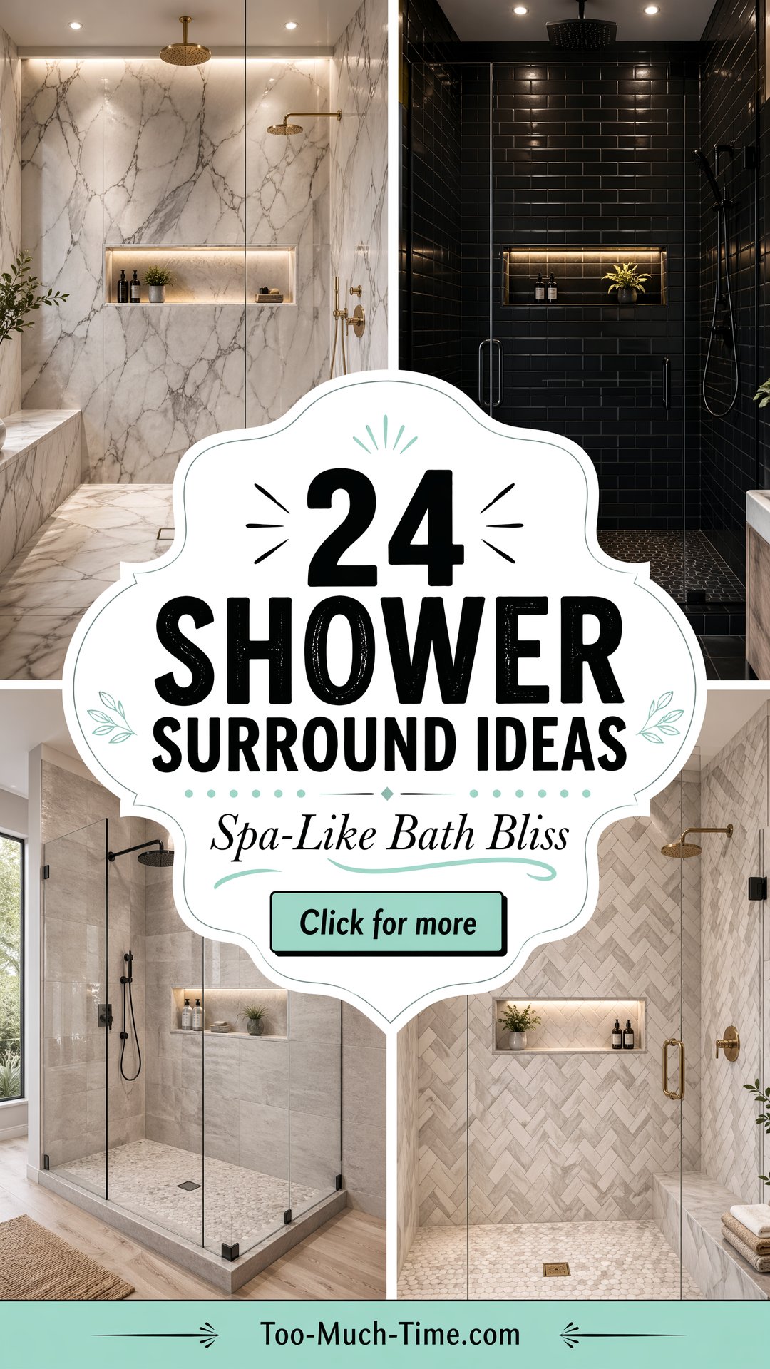 24 Shower Surround Ideas for Spa-like Bathrooms in Homes - 24 Shower Surround Ideas for Spa-like Bathrooms in Homes