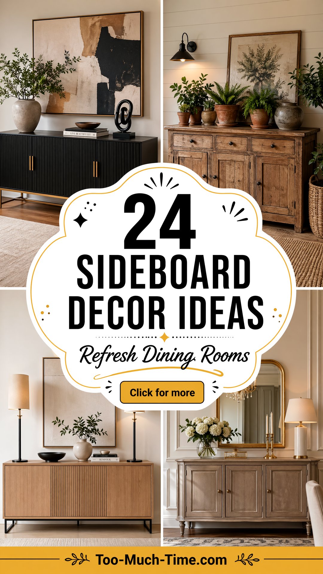 24 Sideboard Decor Ideas to Refresh Dining Rooms Today - 24 Sideboard Decor Ideas to Refresh Dining Rooms Today