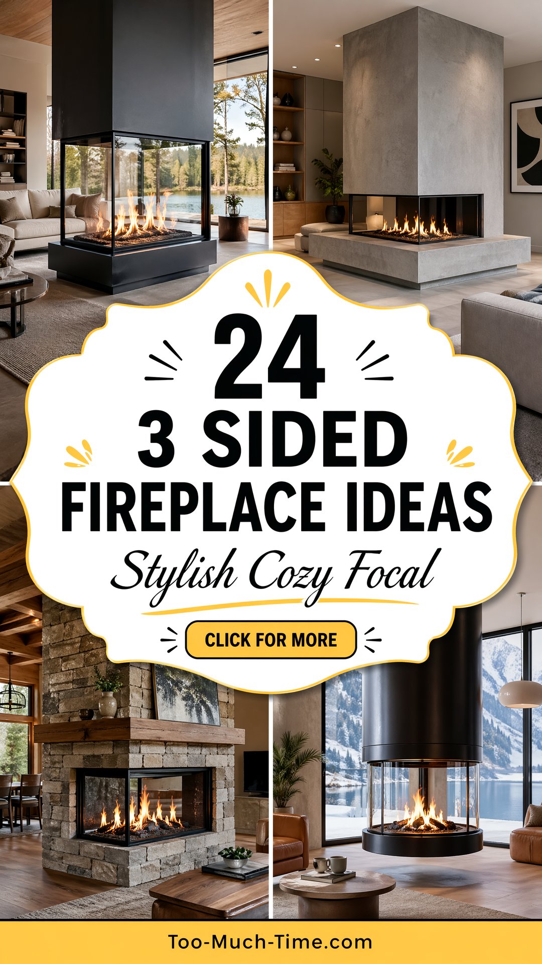 24 3 Sided Fireplace Ideas for Stylish Cozy Focal Point - 24 3 Sided Fireplace Ideas for Stylish Cozy Focal Point