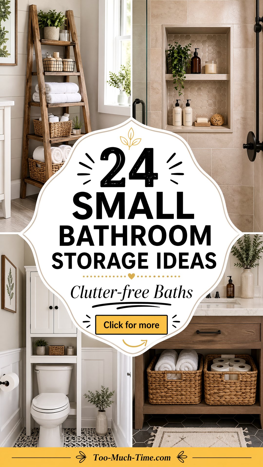 24 Small Bathroom Storage Ideas for Clutter-free Baths - 24 Small Bathroom Storage Ideas for Clutter-free Baths