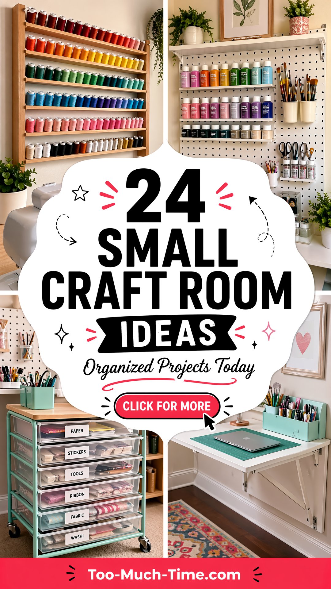 24 Small Craft Room Ideas for Organized Projects Today - 24 Small Craft Room Ideas for Organized Projects Today