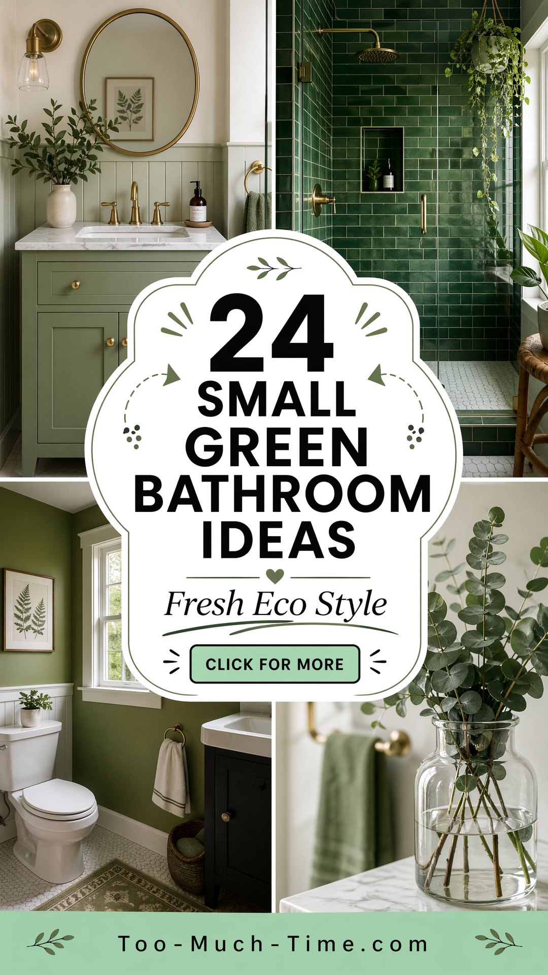 24 Small Green Bathroom Ideas for Fresh Eco Home Style - 24 Small Green Bathroom Ideas for Fresh Eco Home Style