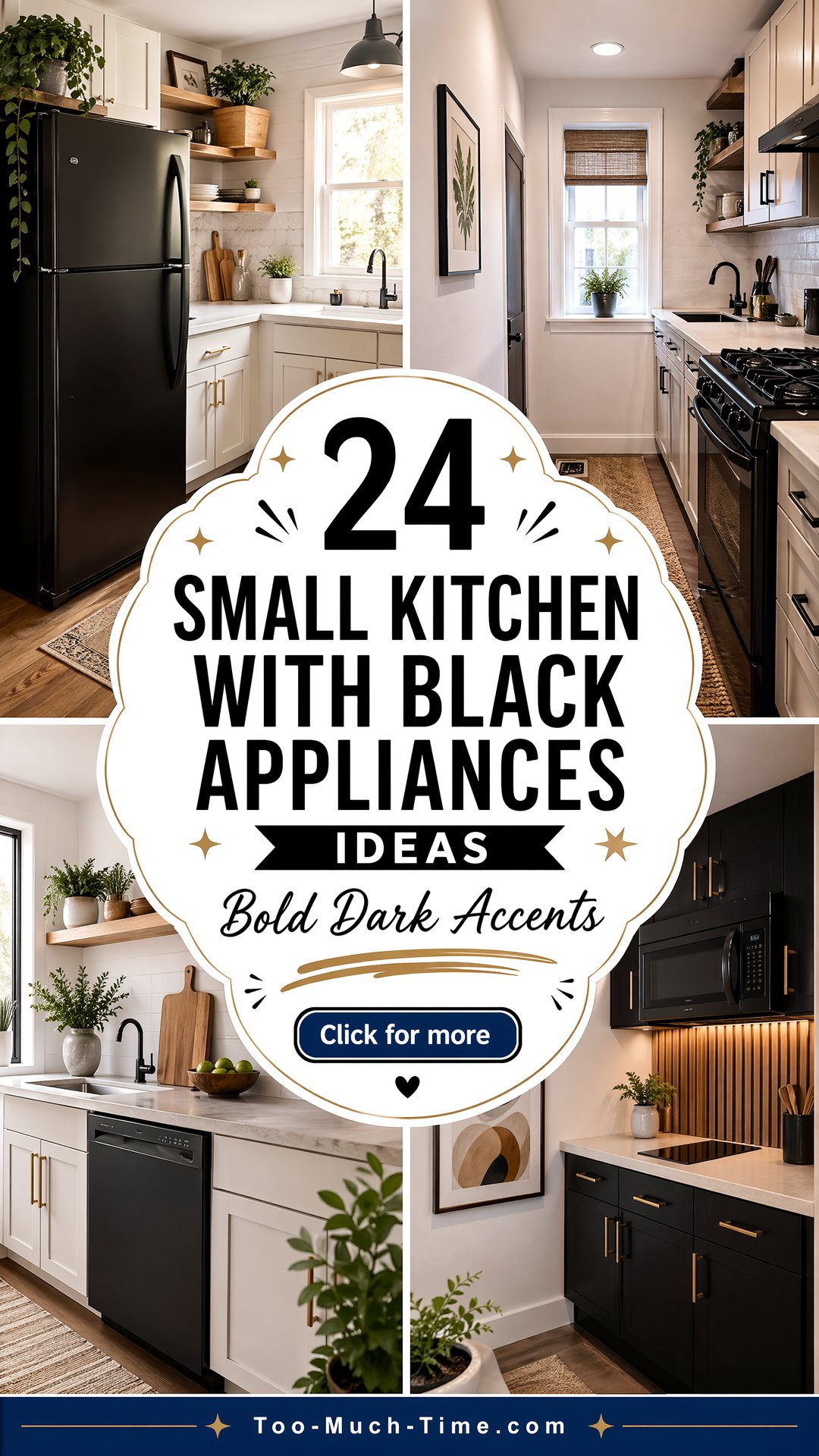 24 Small Kitchen with Black Appliances Ideas for Bold Accent - 24 Small Kitchen with Black Appliances Ideas for Bold Accent