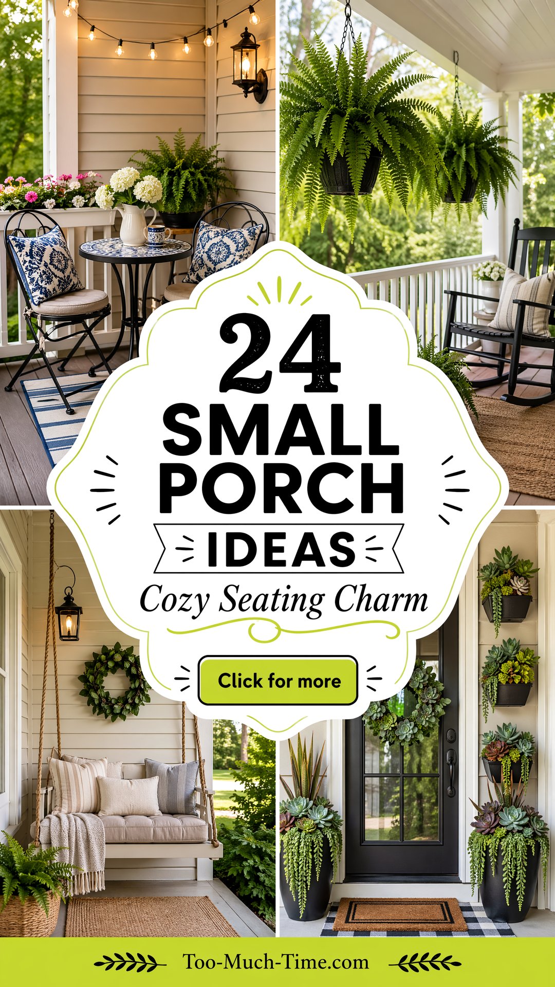 24 Small Porch Ideas with Cozy Seating and Planters - 24 Small Porch Ideas with Cozy Seating and Planters