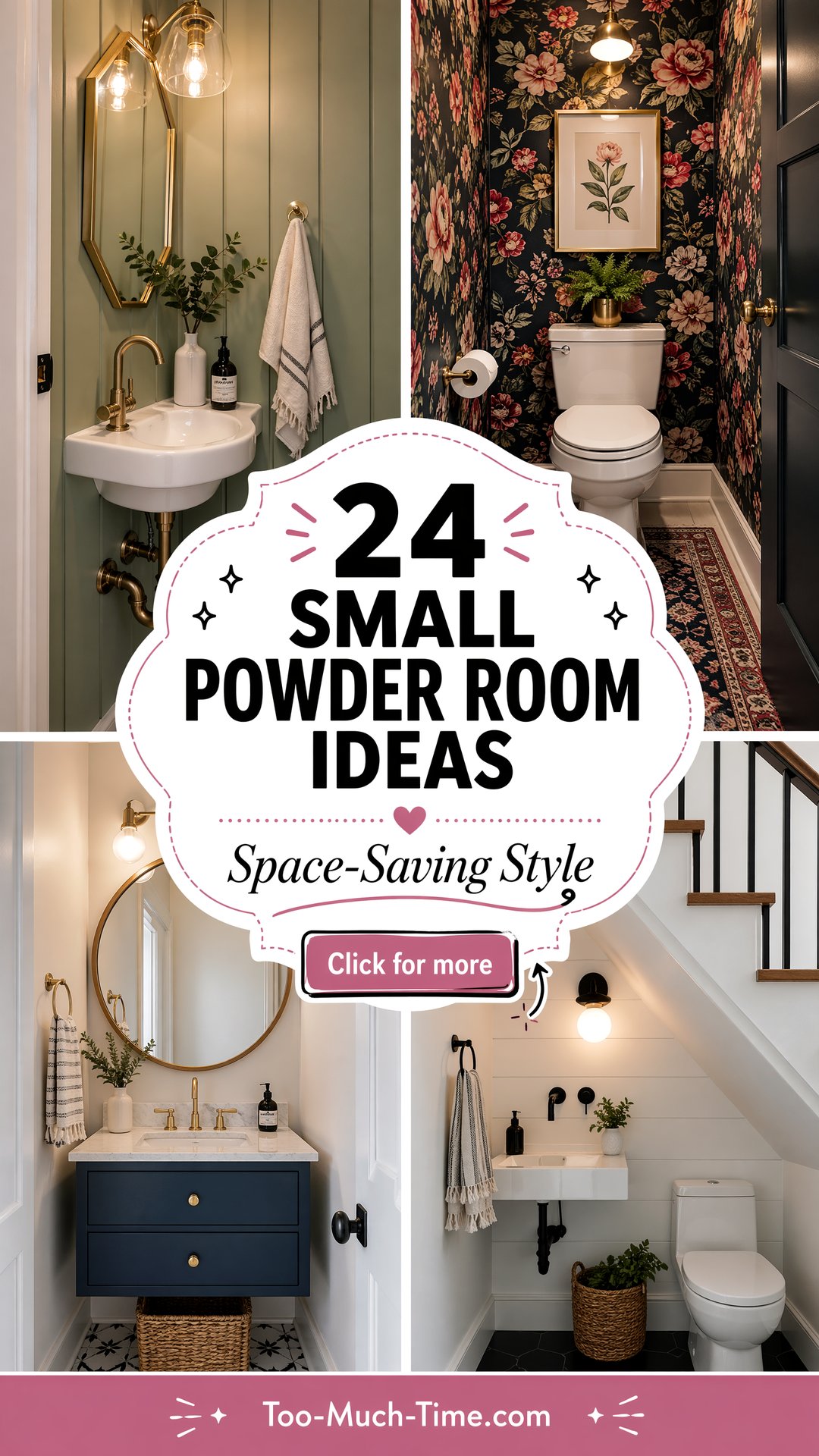 24 Small Powder Room Ideas Space-saving Bathroom Ideas - 24 Small Powder Room Ideas: Space-saving Bathroom Ideas