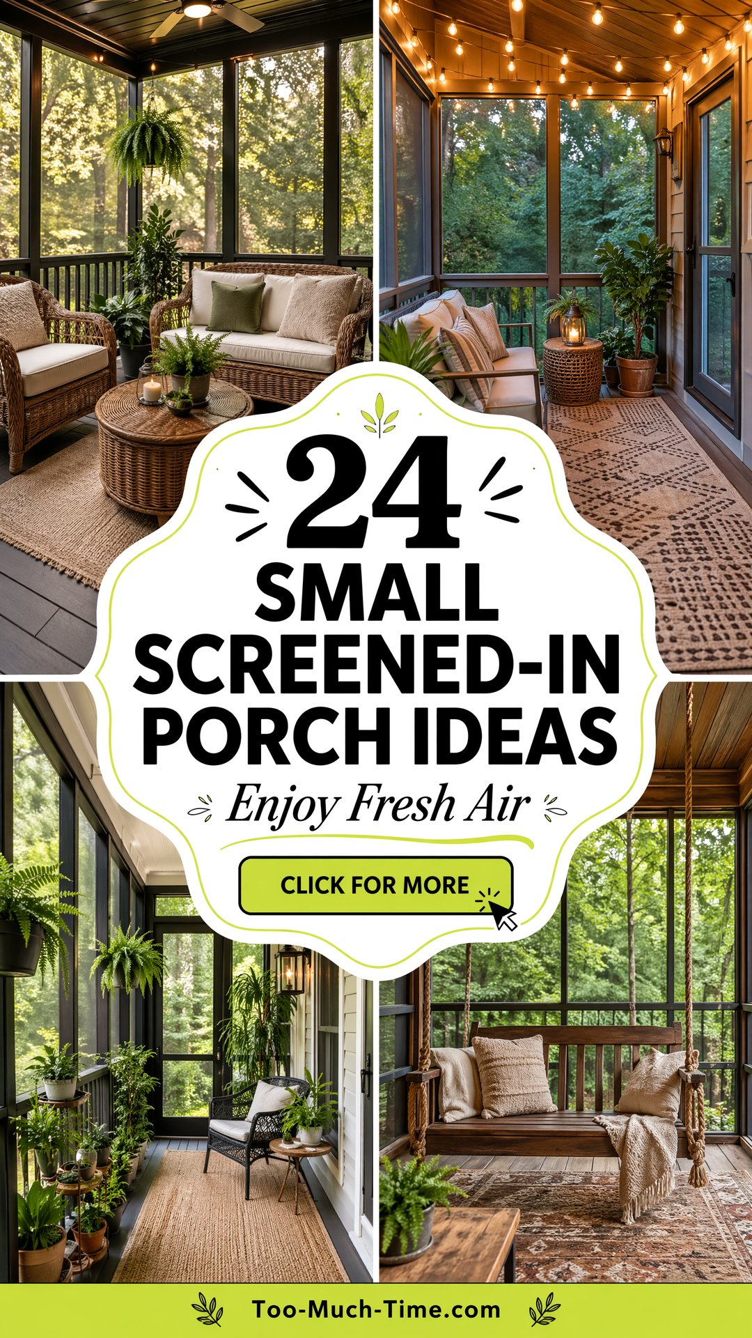 24 Small Screened-in Porch Ideas to Boost Curb Appeal - 24 Small Screened-in Porch Ideas to Boost Curb Appeal